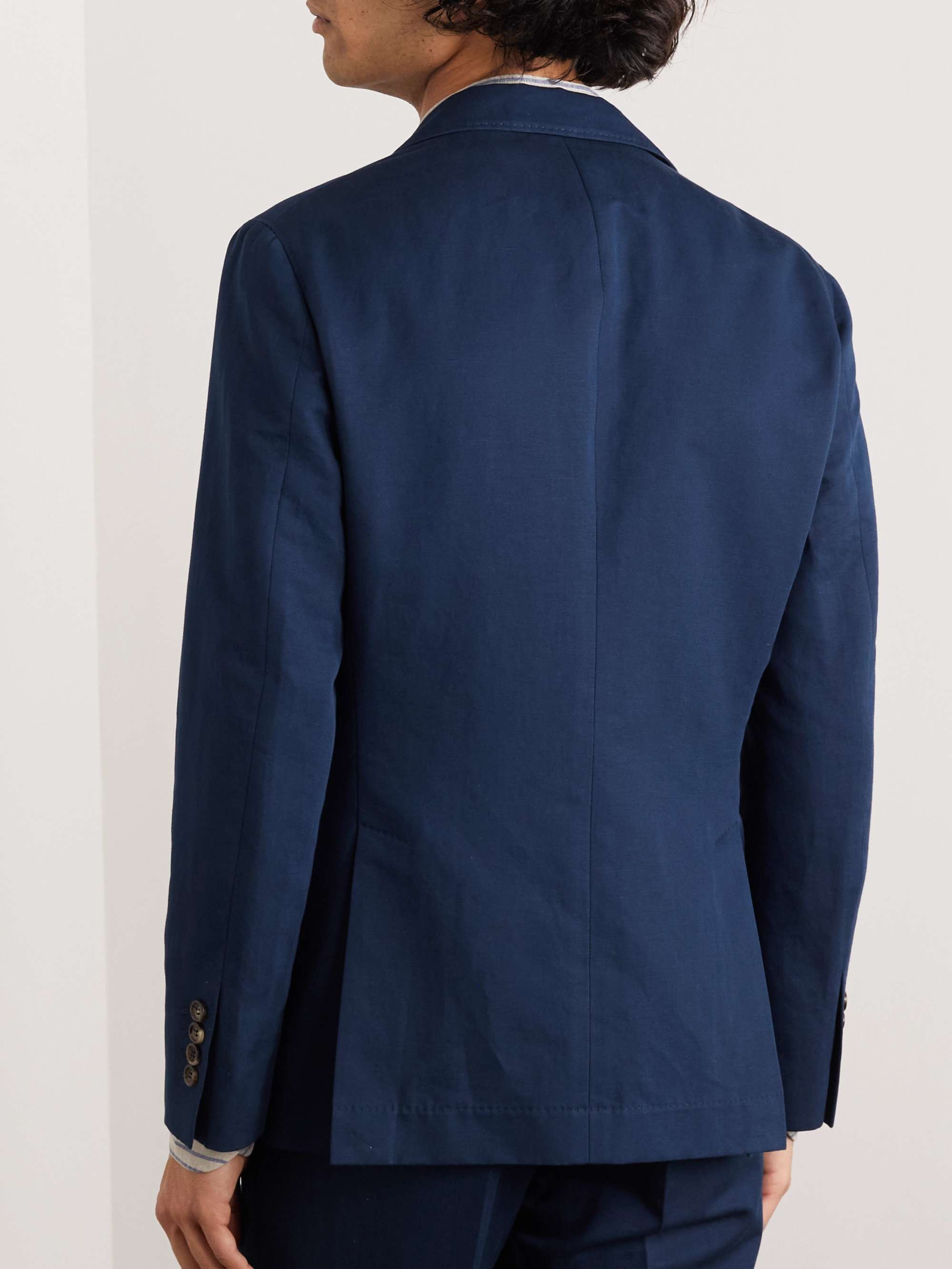 BRUNELLO CUCINELLI Slim-Fit Linen and Cotton-Blend Twill Suit Jacket