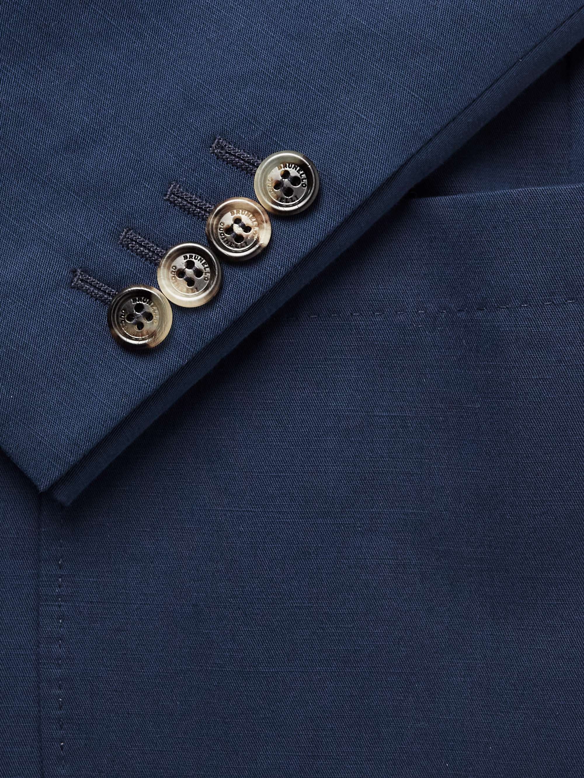 BRUNELLO CUCINELLI Slim-Fit Linen and Cotton-Blend Twill Suit Jacket