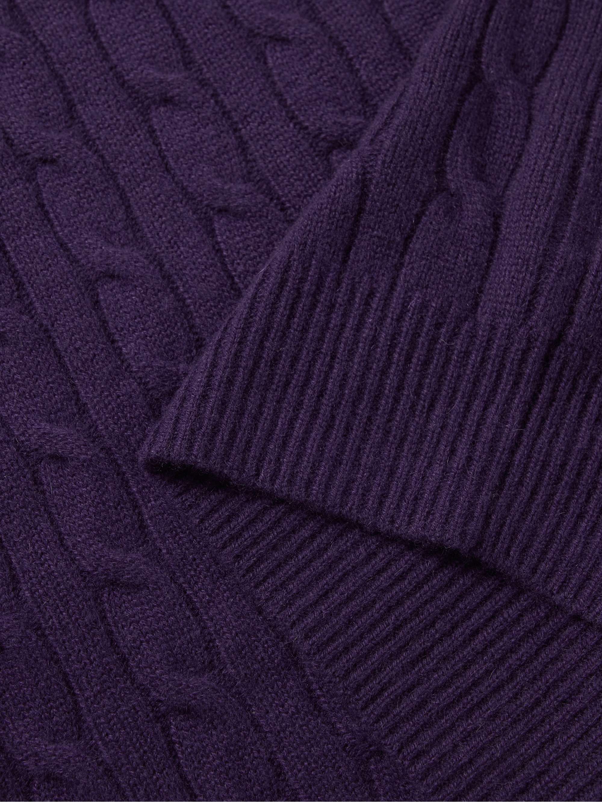 J.CREW Slim-Fit Cable-Knit Cashmere Sweater