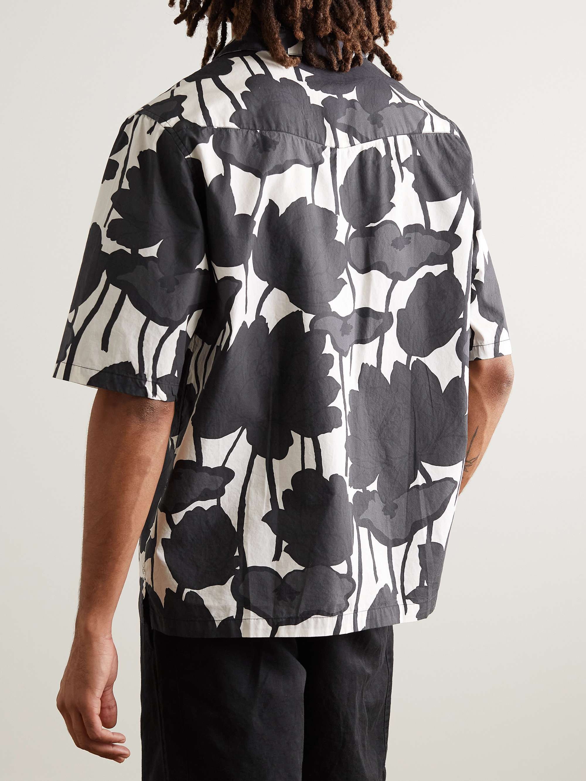 OFFICINE GÉNÉRALE Eren Camp-Collar Floral-Print Cotton-Poplin Shirt