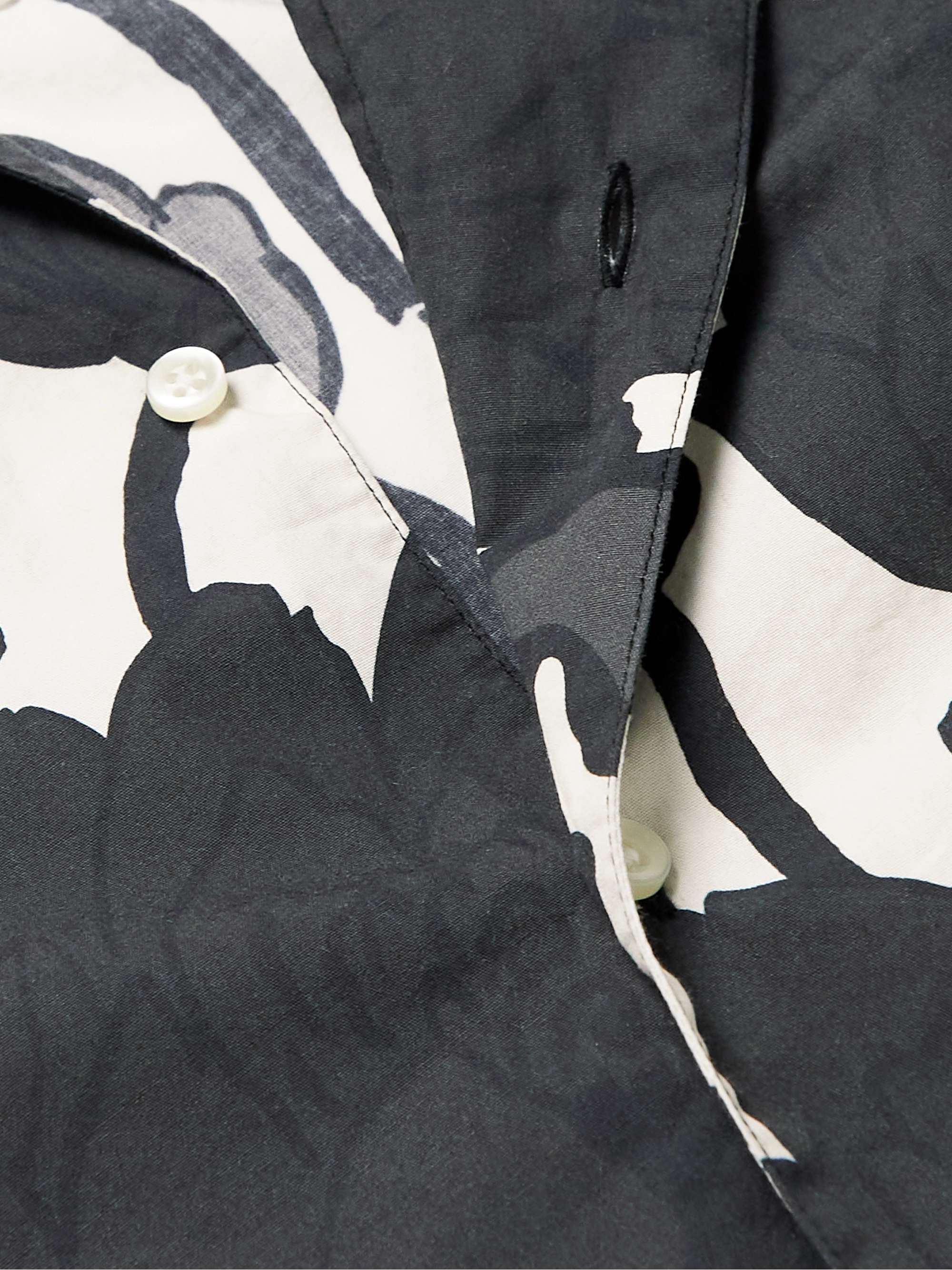 OFFICINE GÉNÉRALE Eren Camp-Collar Floral-Print Cotton-Poplin Shirt