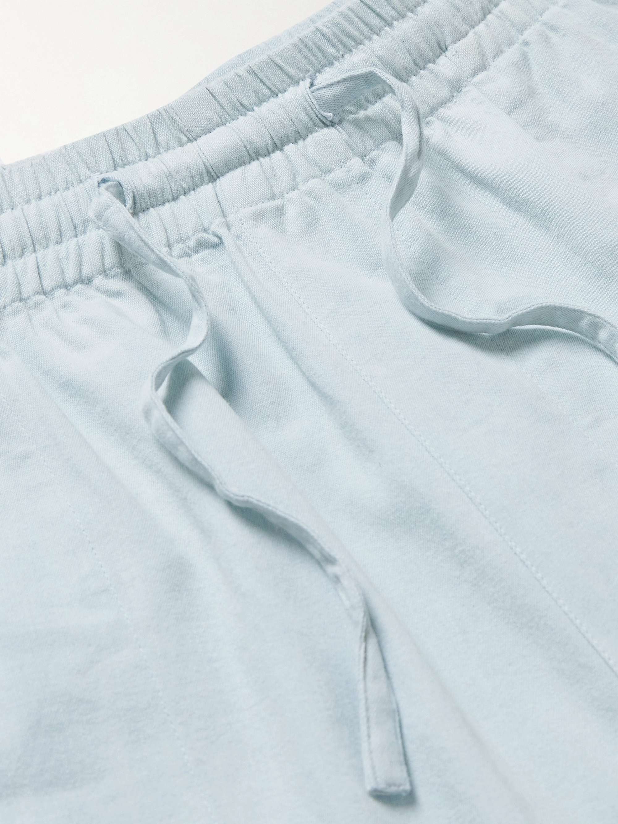 YMC Straight-Leg Embroidered Cotton-Poplin Drawstring Shorts