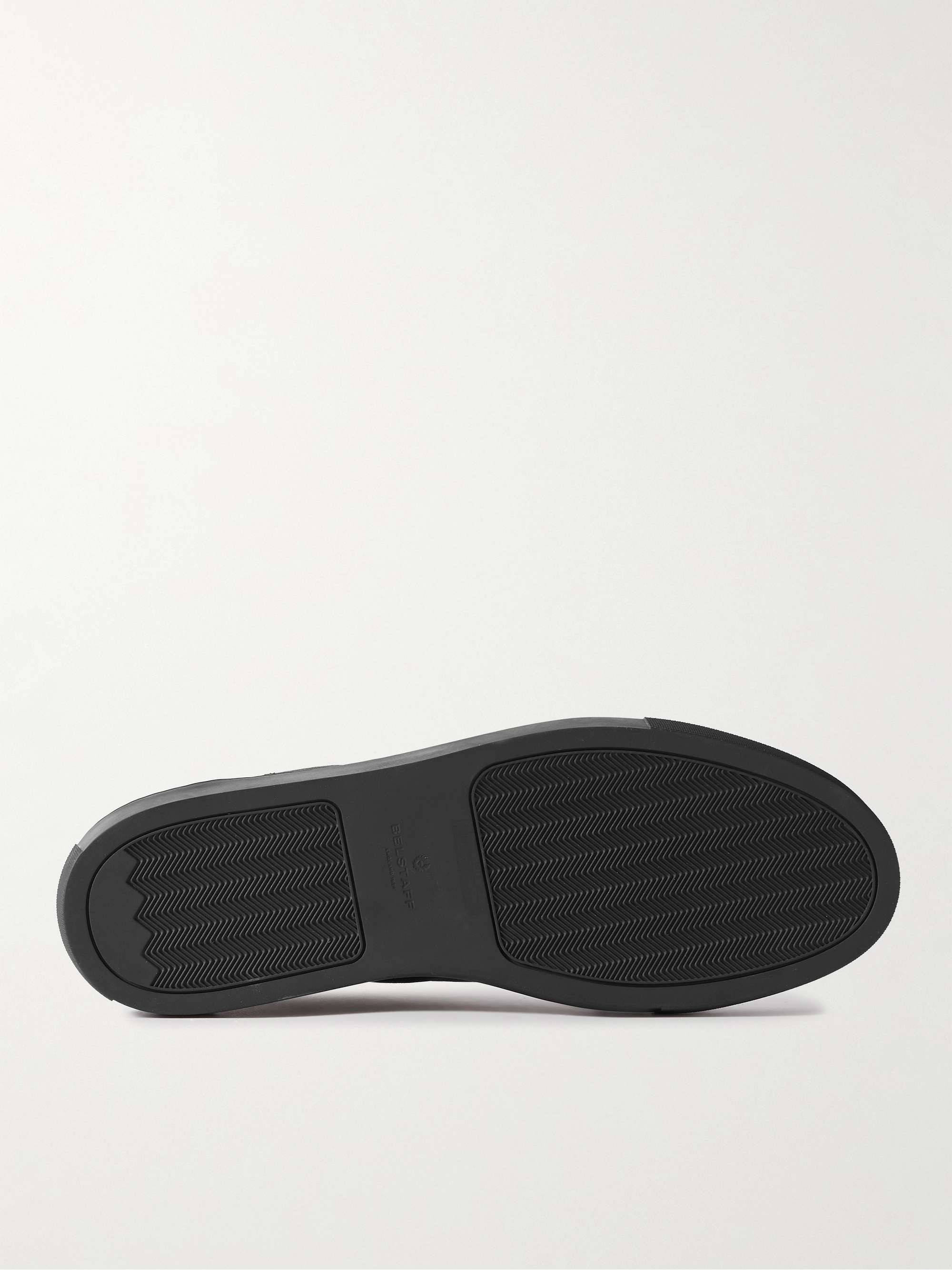 BELSTAFF Rally Suede-Trimmed Leather High-Top Sneakers