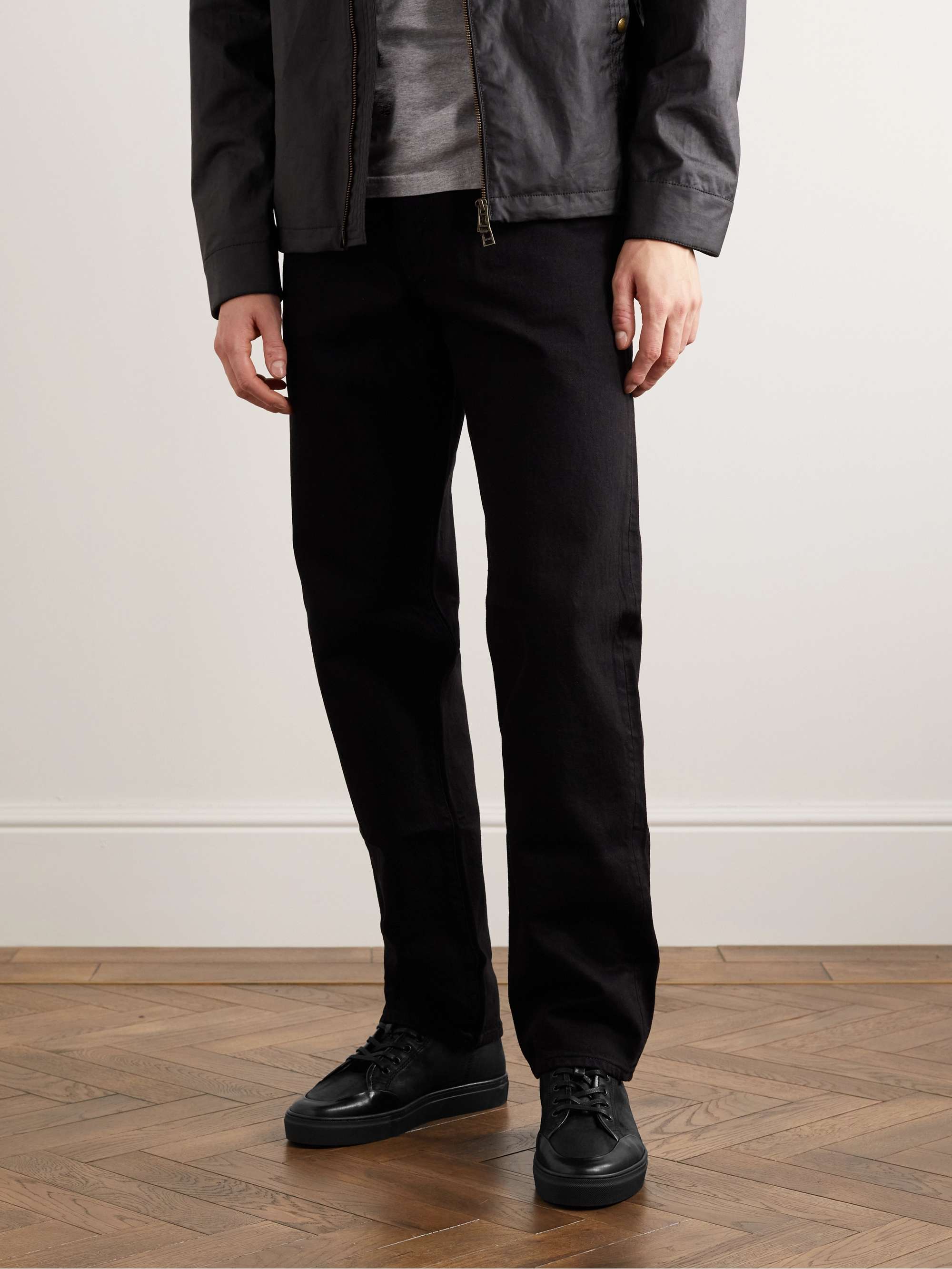 BELSTAFF Rally Suede-Trimmed Leather High-Top Sneakers