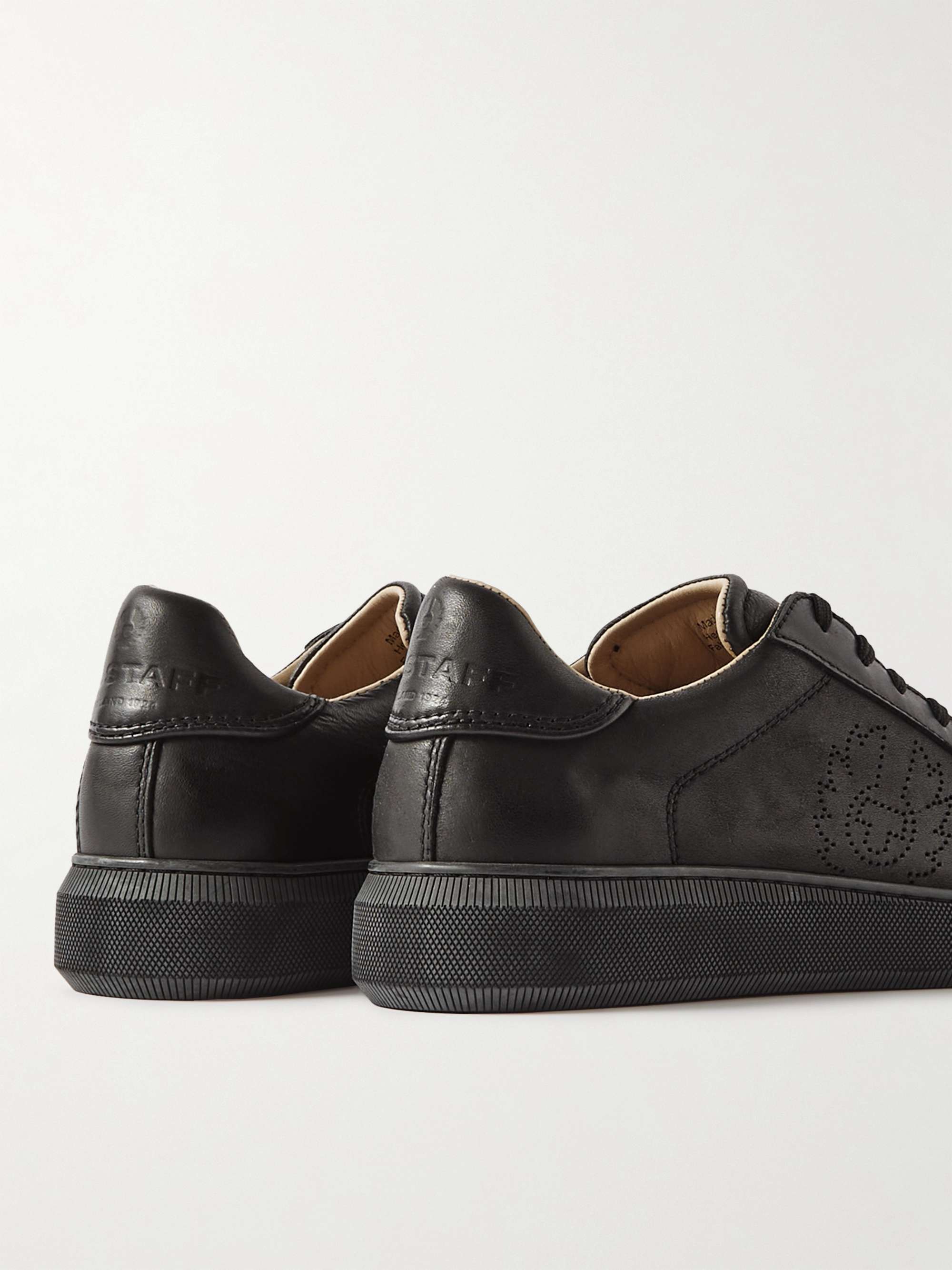 BELSTAFF Track Logo-Perforated Suede Sneakers