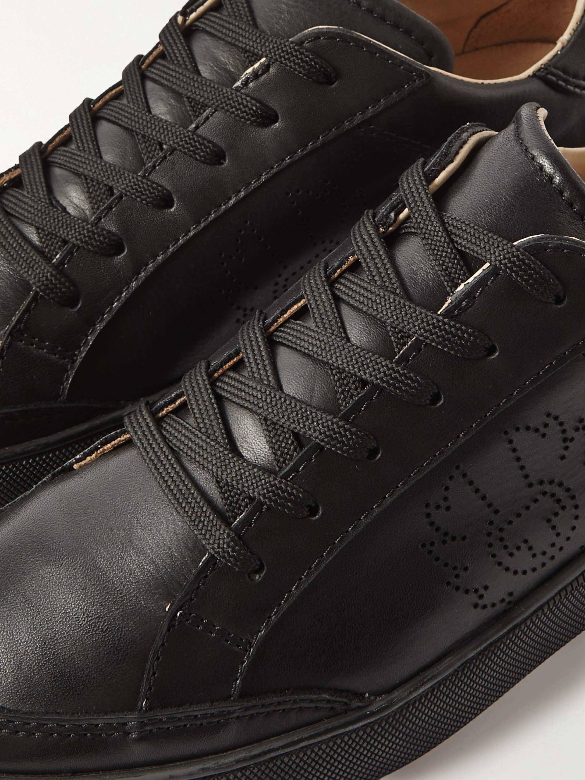 BELSTAFF Track Logo-Perforated Suede Sneakers