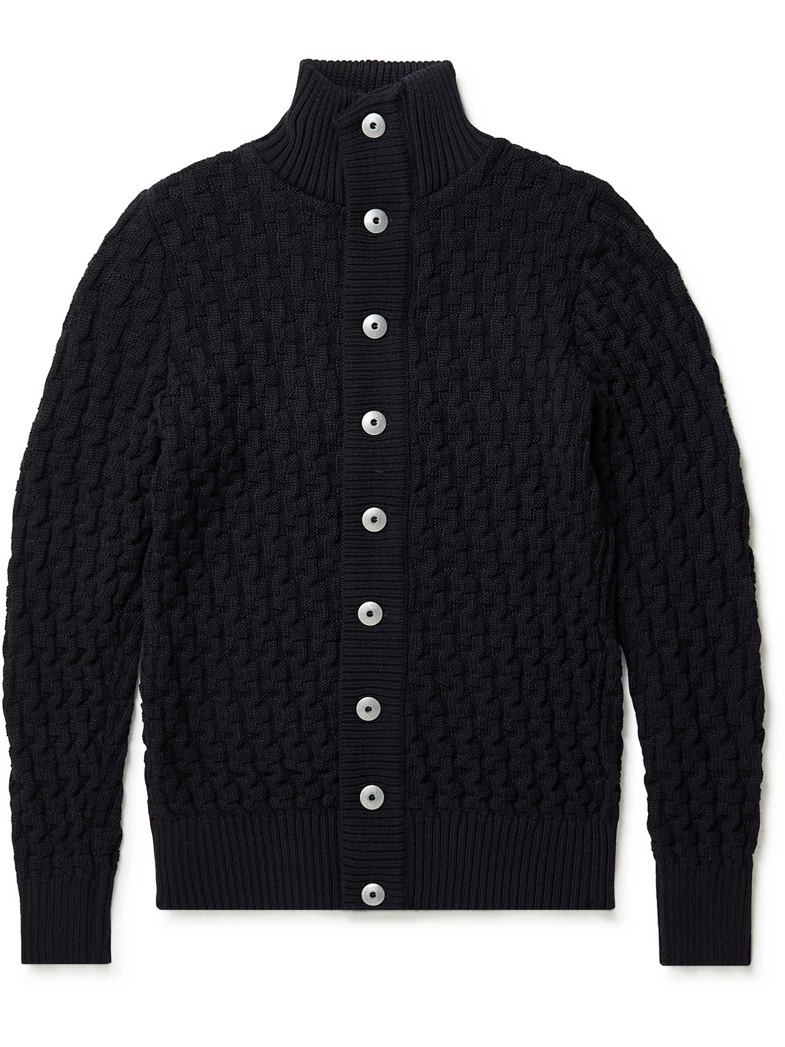 Stark Textured Virgin Wool Cardigan