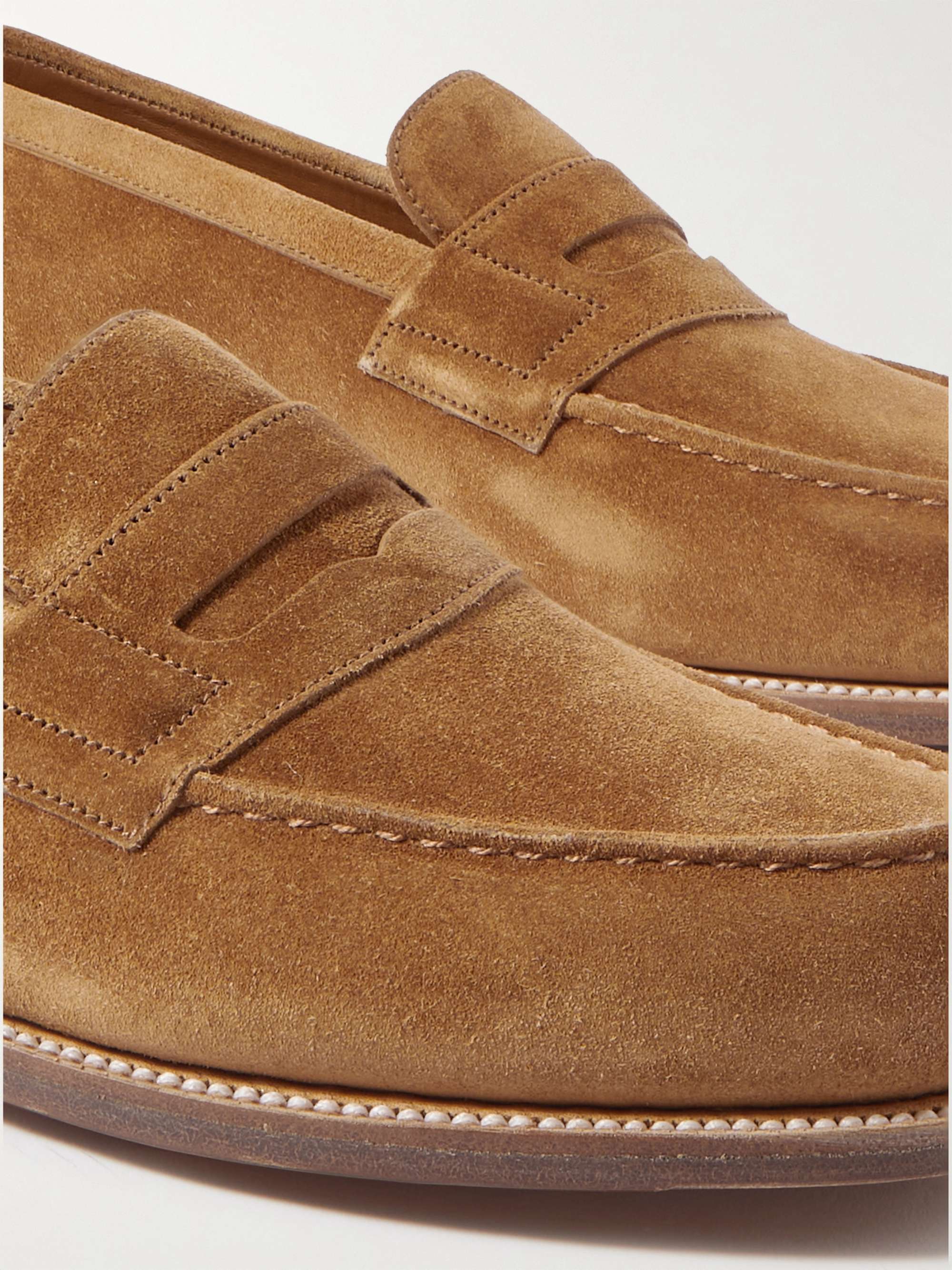 J.M. WESTON 180 Moccasin Suede Loafers