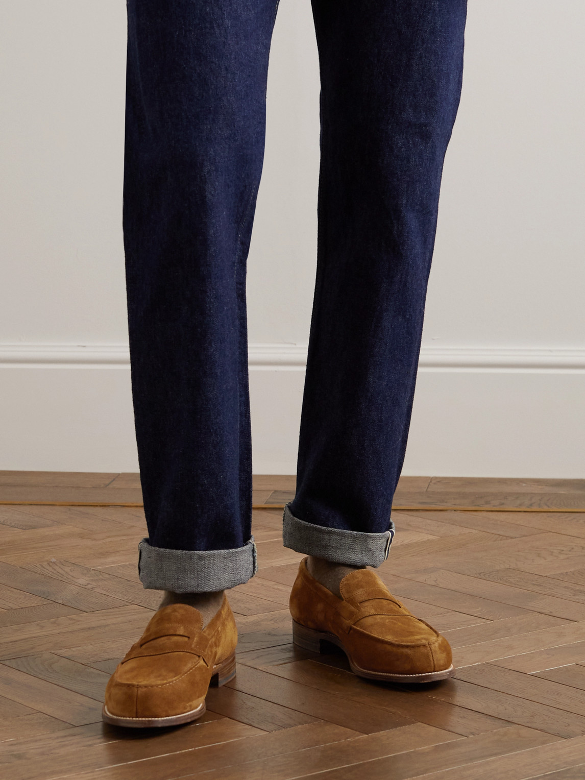 Weston 180 Moccasin Suede Loafers Curated Menswear