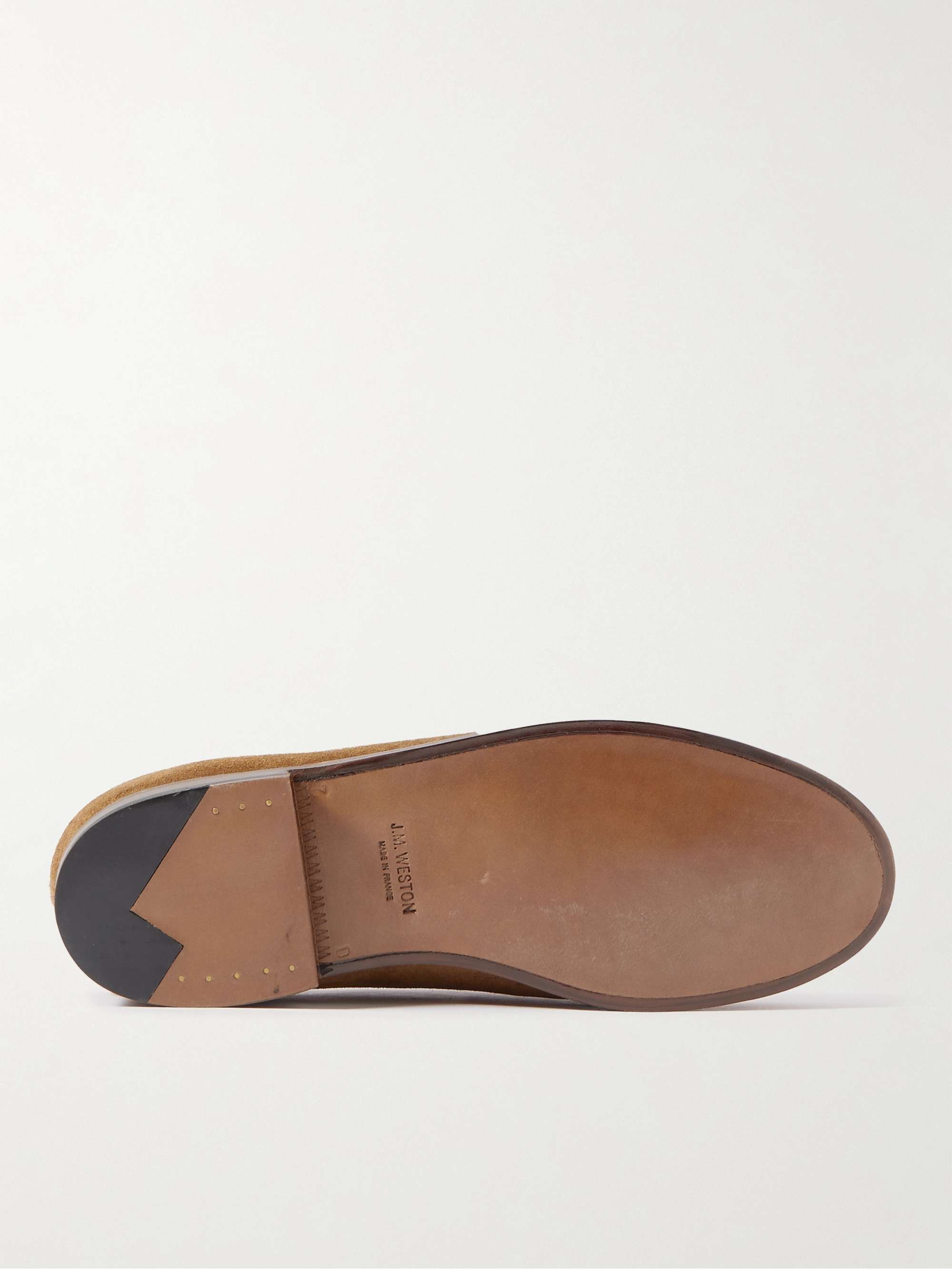 J.M. WESTON 180 Moccasin Suede Loafers