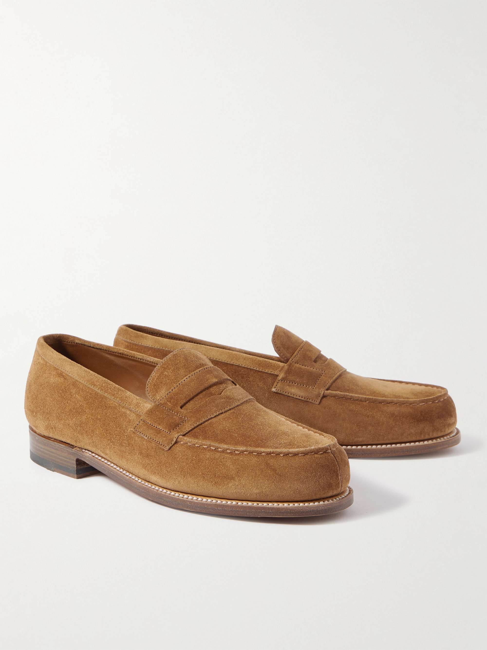J.M. WESTON 180 Moccasin Suede Loafers