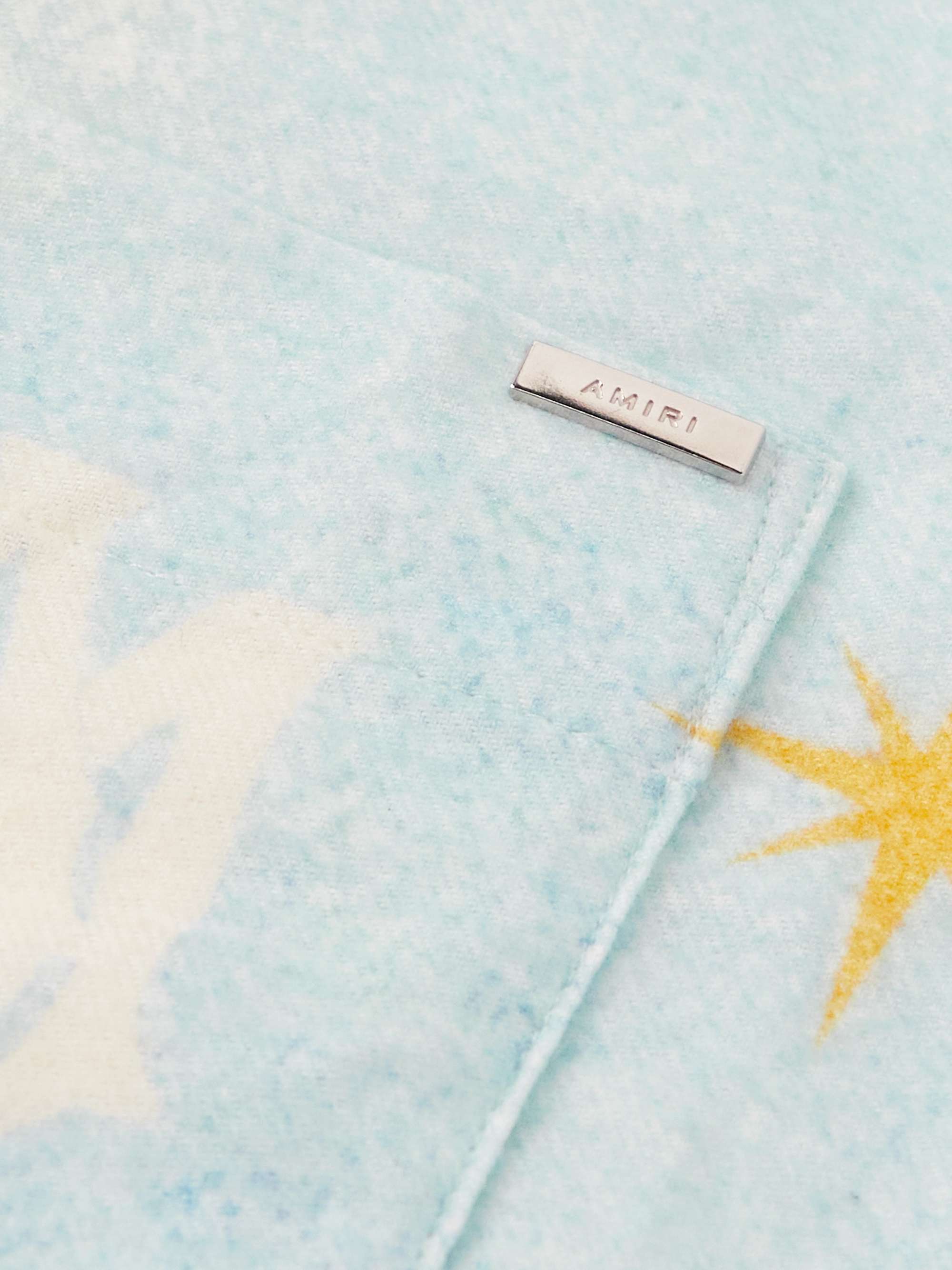 AMIRI KIDS Camicia da pigiama in flanella di cotone con stampa Sunscape