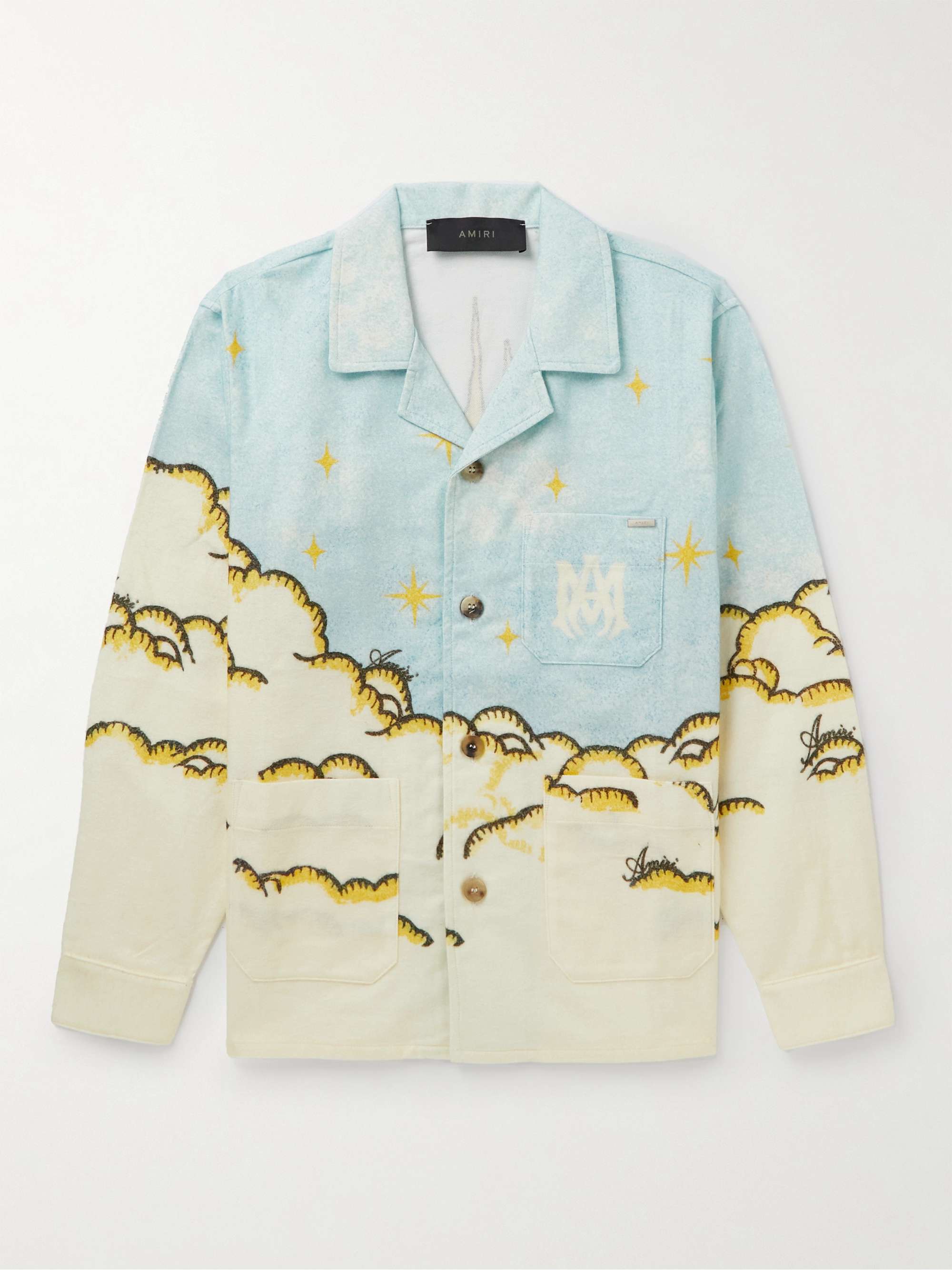 AMIRI KIDS Sunscape Printed Cotton-Flannel Pyjama Shirt
