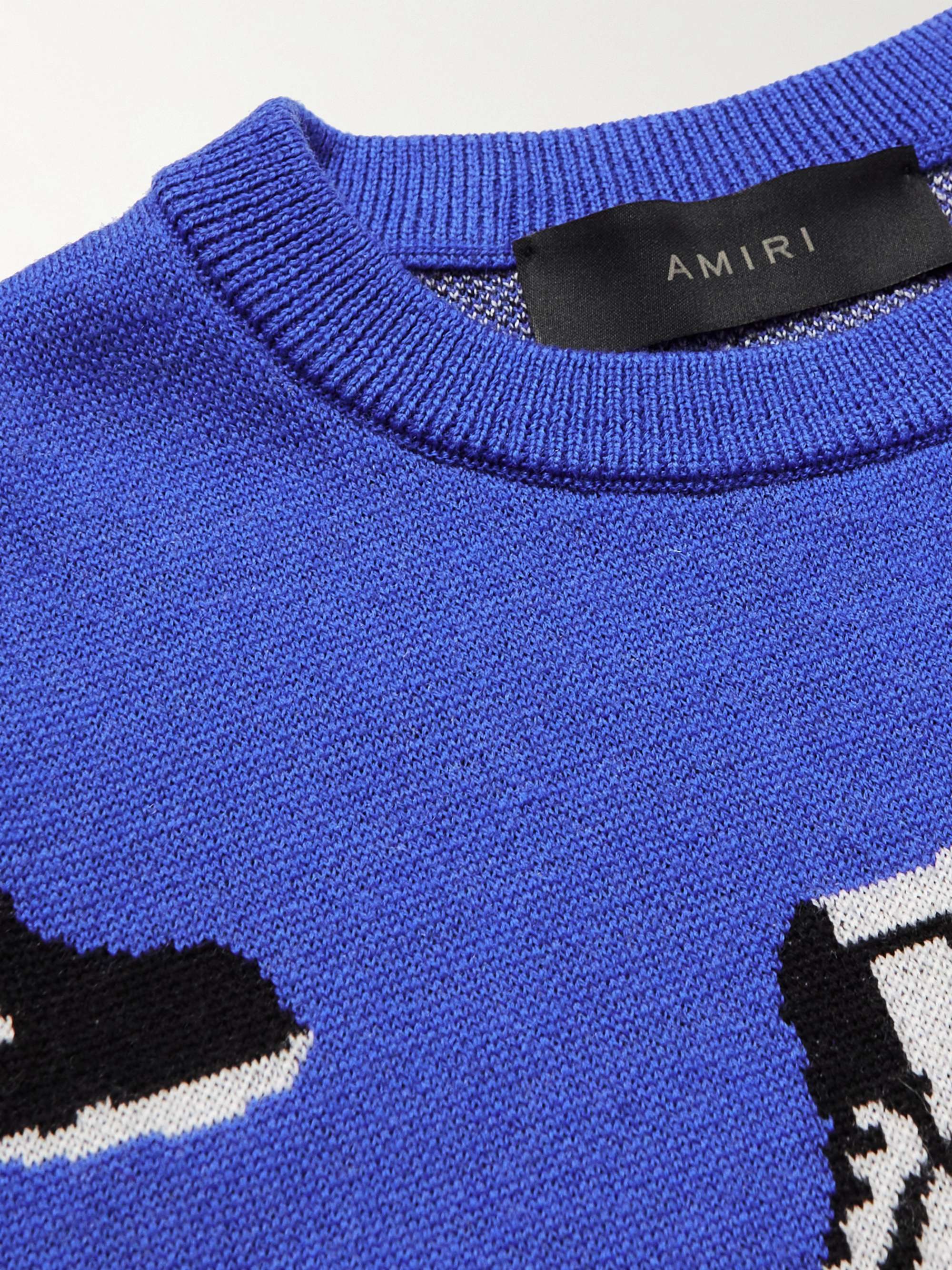 AMIRI KIDS Jacquard-Knit Wool Sweater
