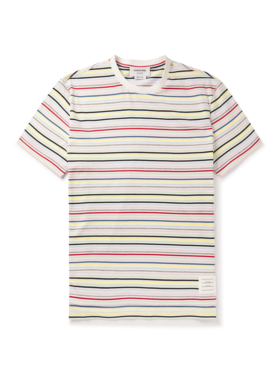 Thom Browne Striped Short-sleeve T-shirt In Multi