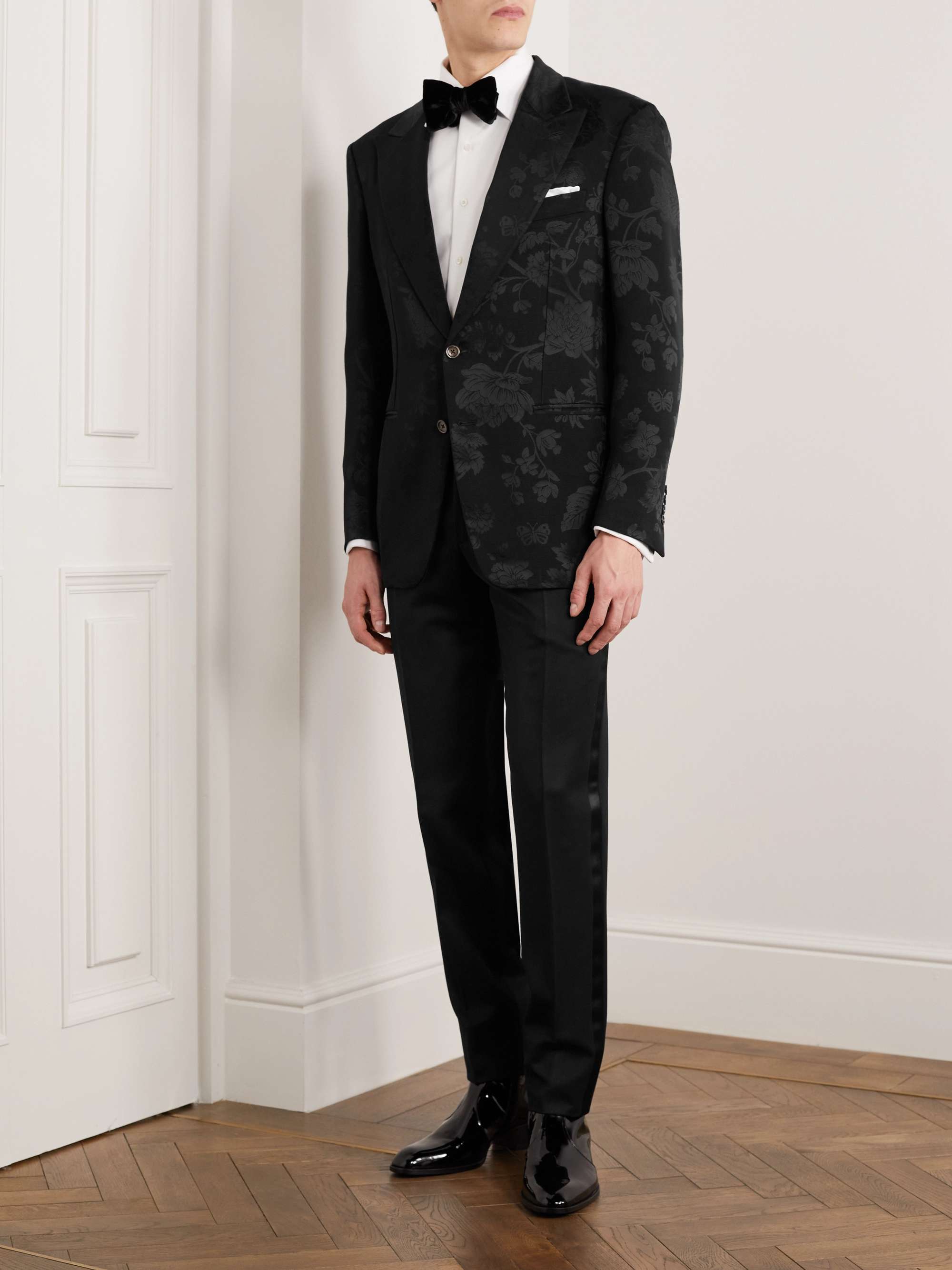 TOM FORD Shelton Satin-Jacquard Twill Tuxedo Jacket
