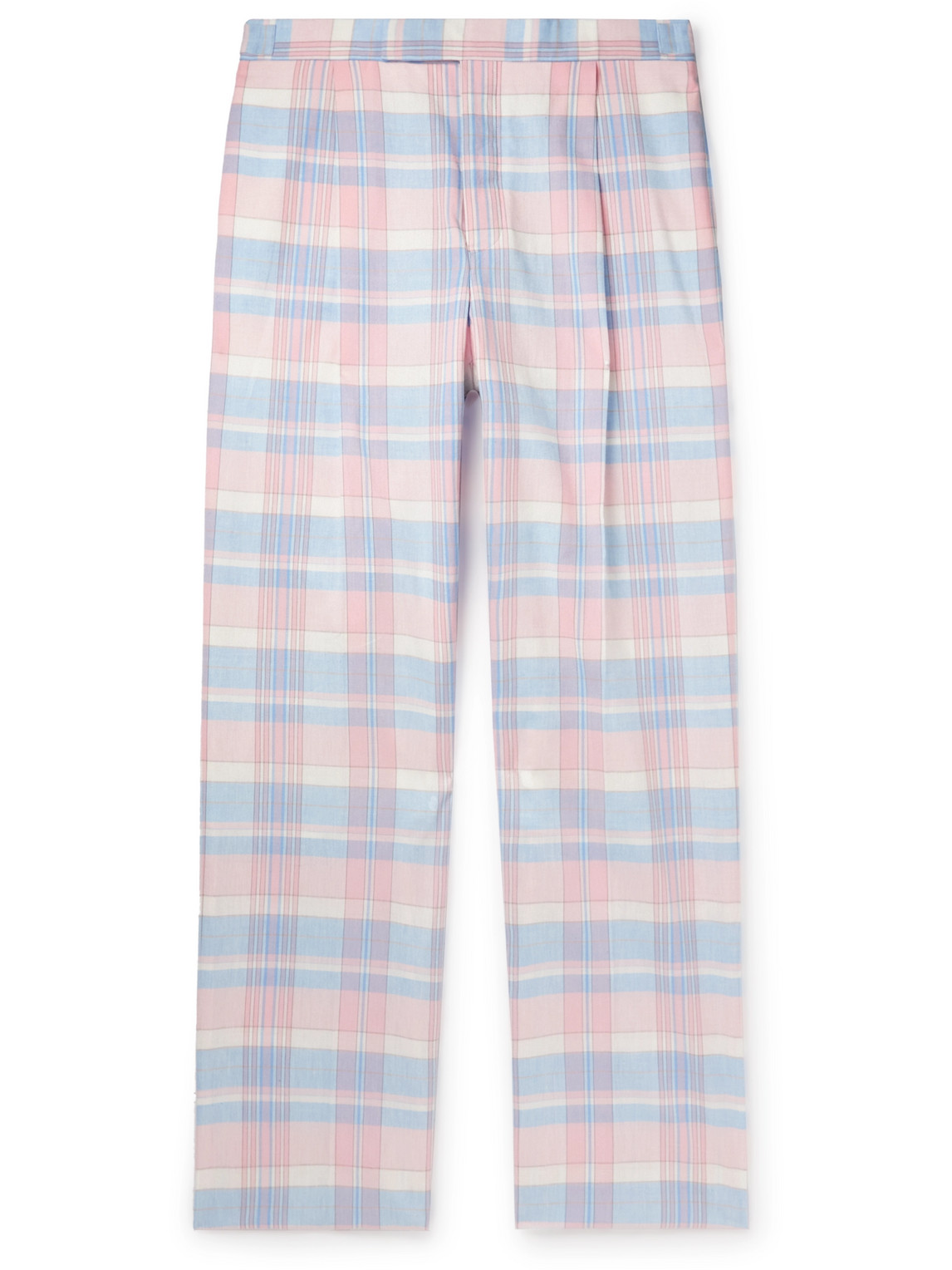 THOM BROWNE STRAIGHT-LEG CHECKED COTTON-TWILL SUIT TROUSERS