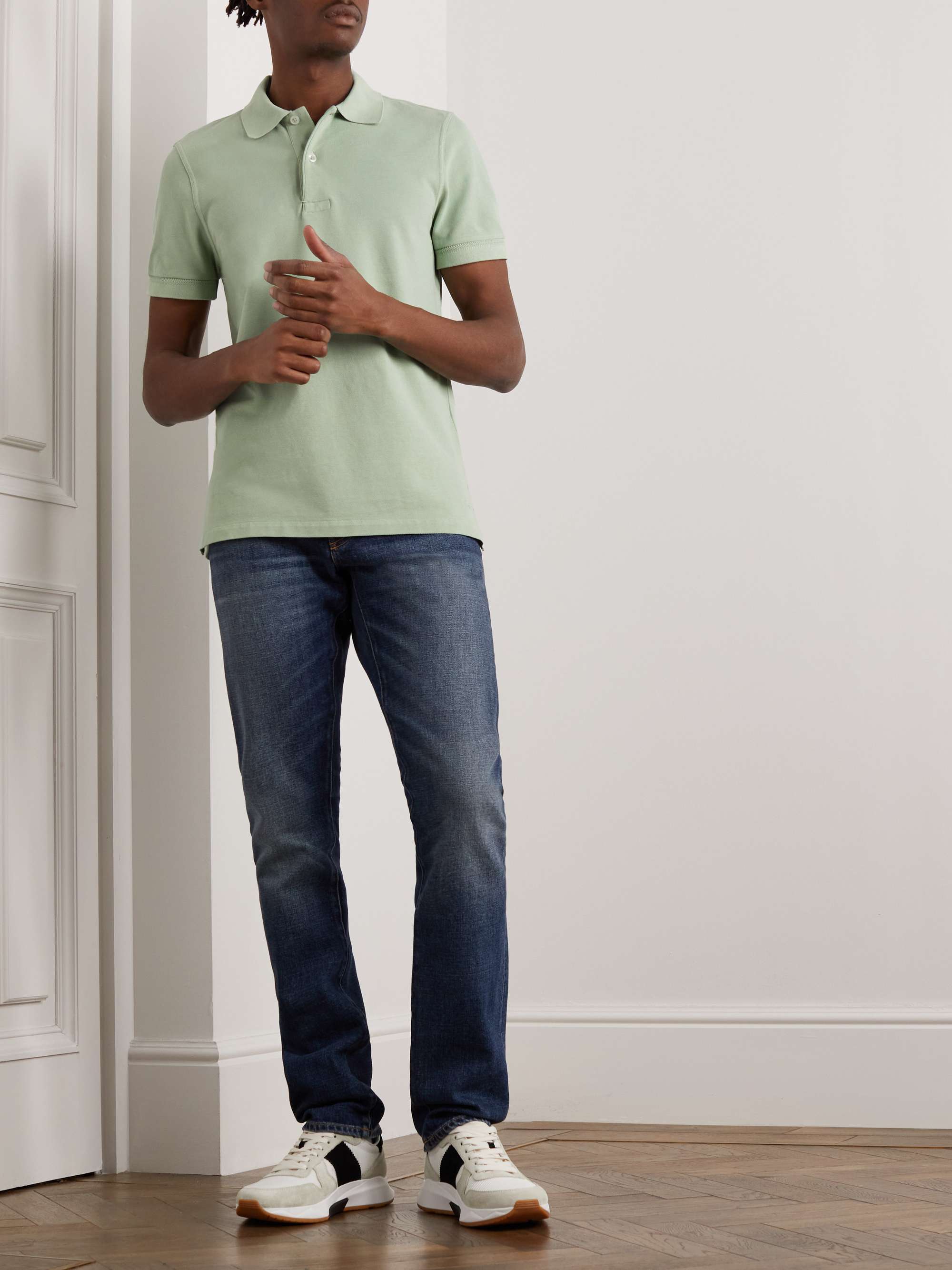 TOM FORD Cotton-Piqué Polo Shirt