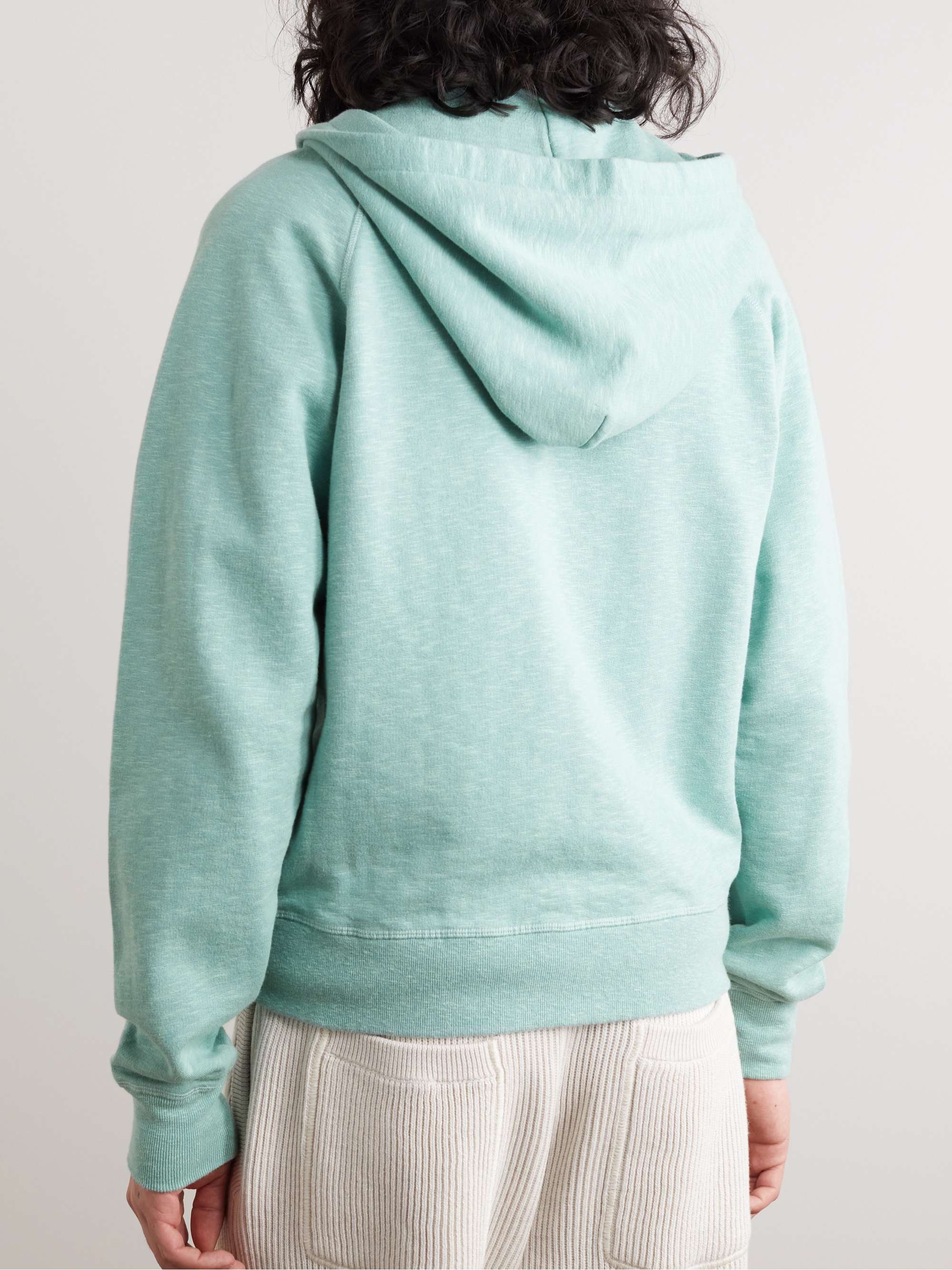 TOM FORD Brushed Cotton-Blend Jersey Zip-Up Hoodie