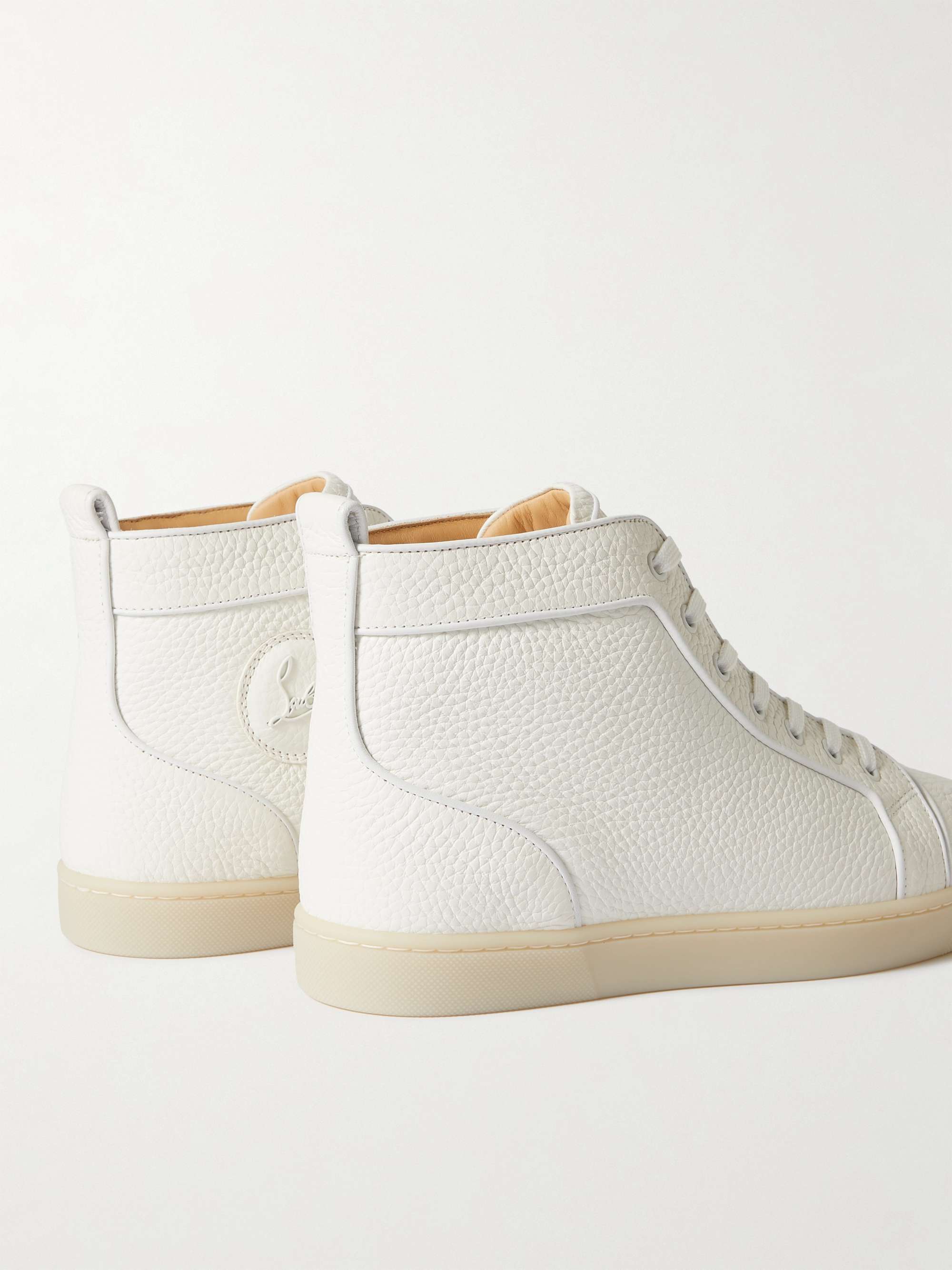 CHRISTIAN LOUBOUTIN Louis Orlato Full-Grain Leather High-Top Sneakers
