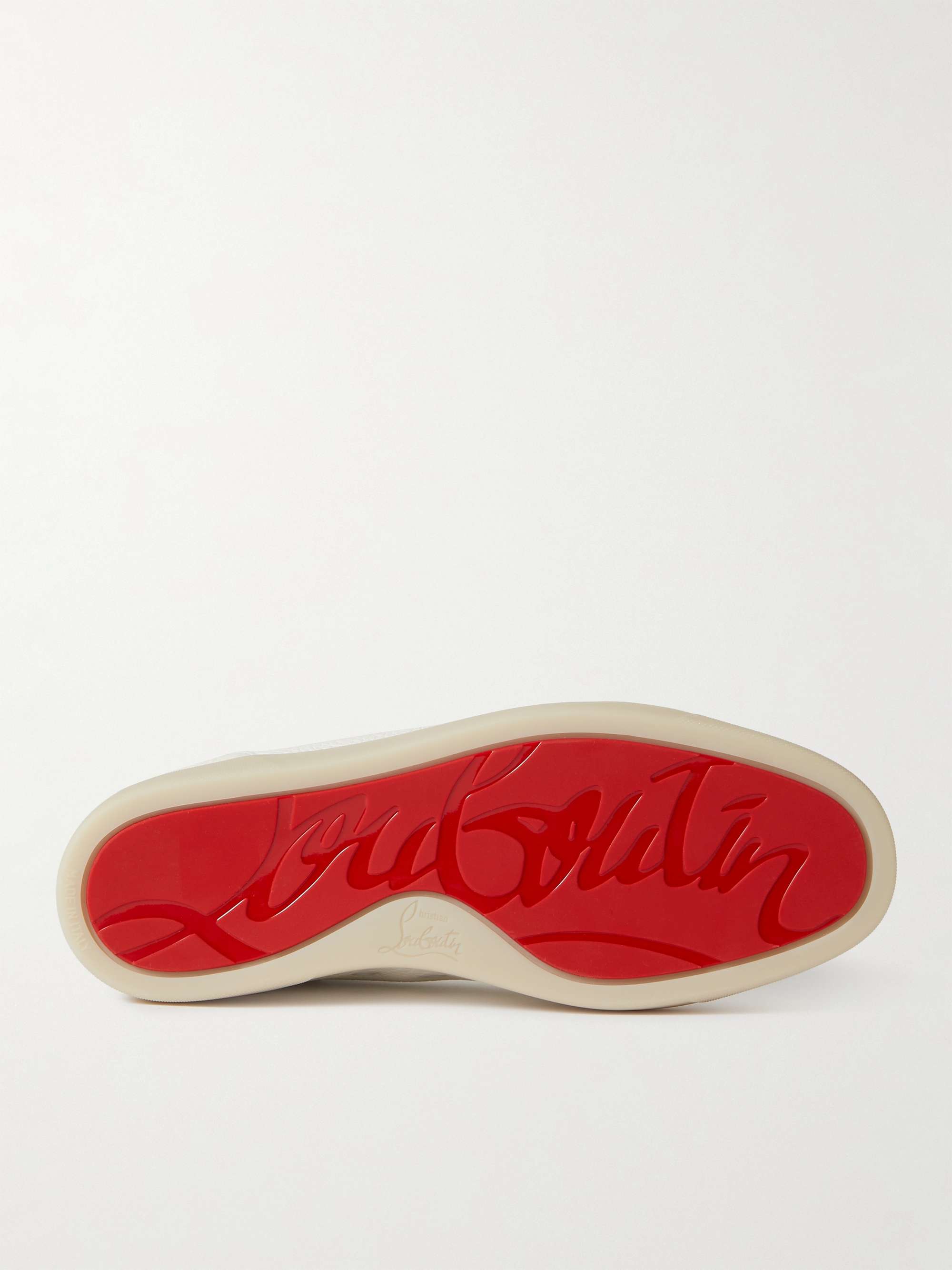 CHRISTIAN LOUBOUTIN Louis Orlato Full-Grain Leather High-Top Sneakers