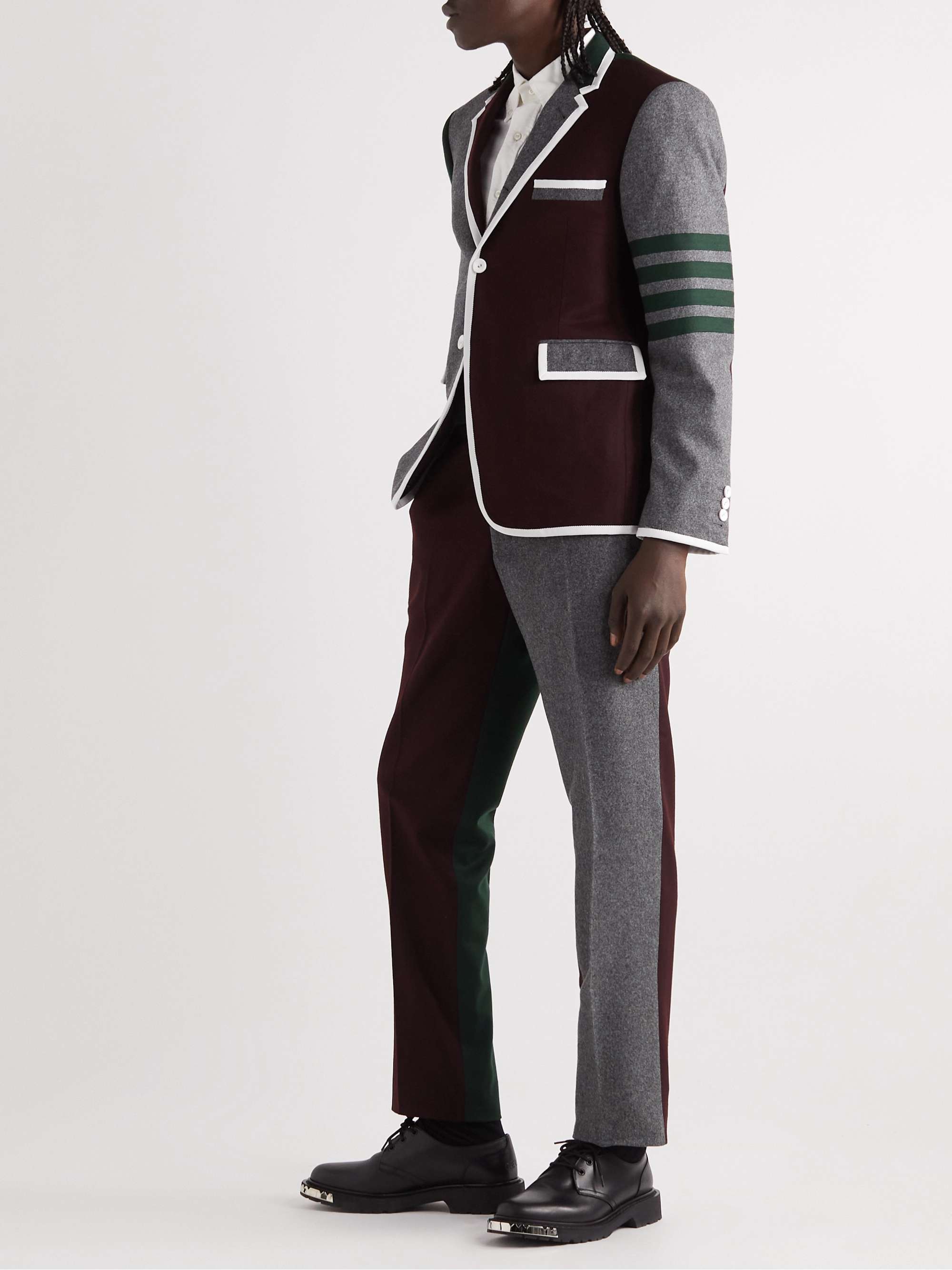 THOM BROWNE Panelled Merino Wool-Felt Blazer