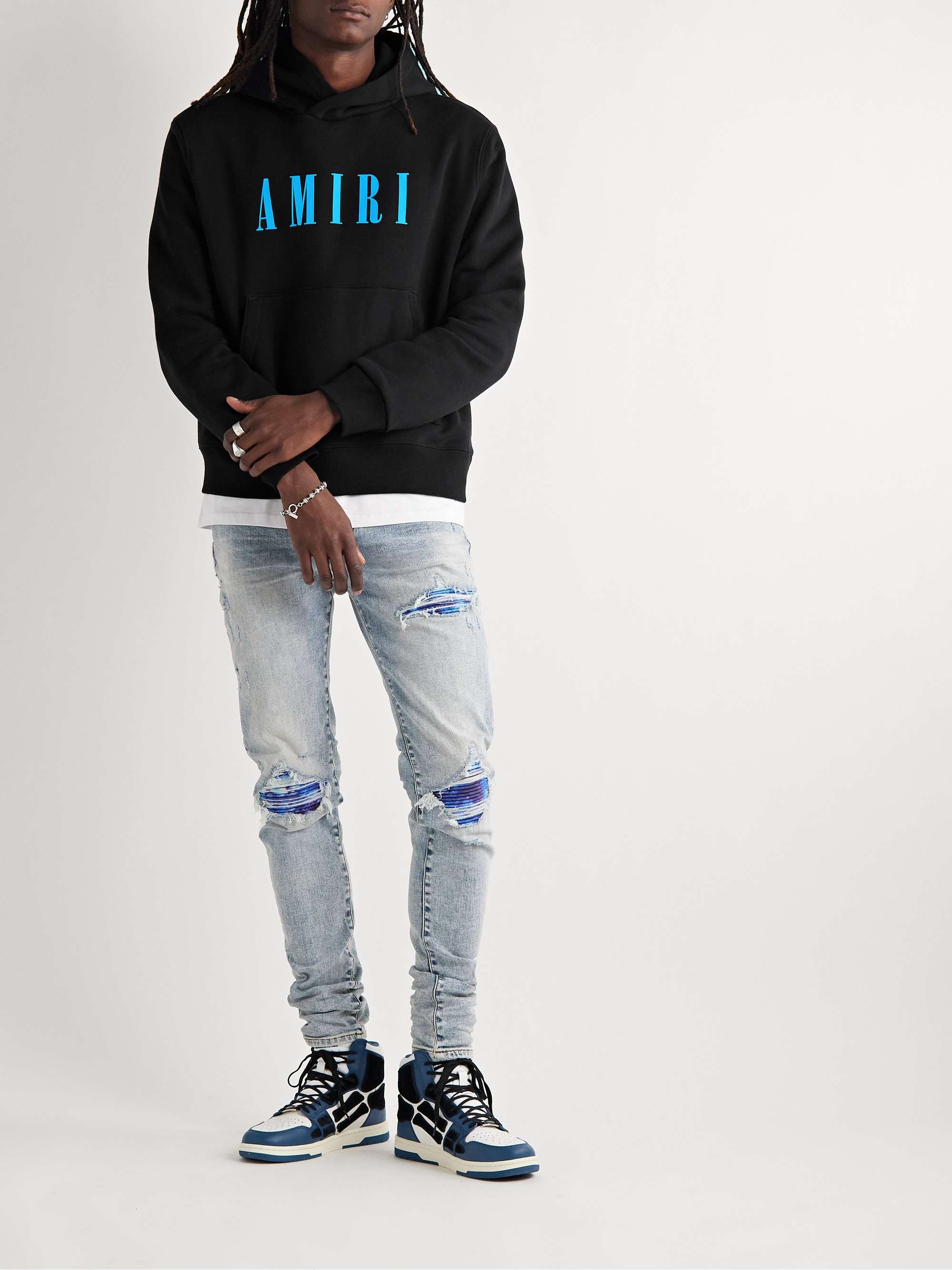 AMIRI Logo-Print Cotton-Jersey Hoodie
