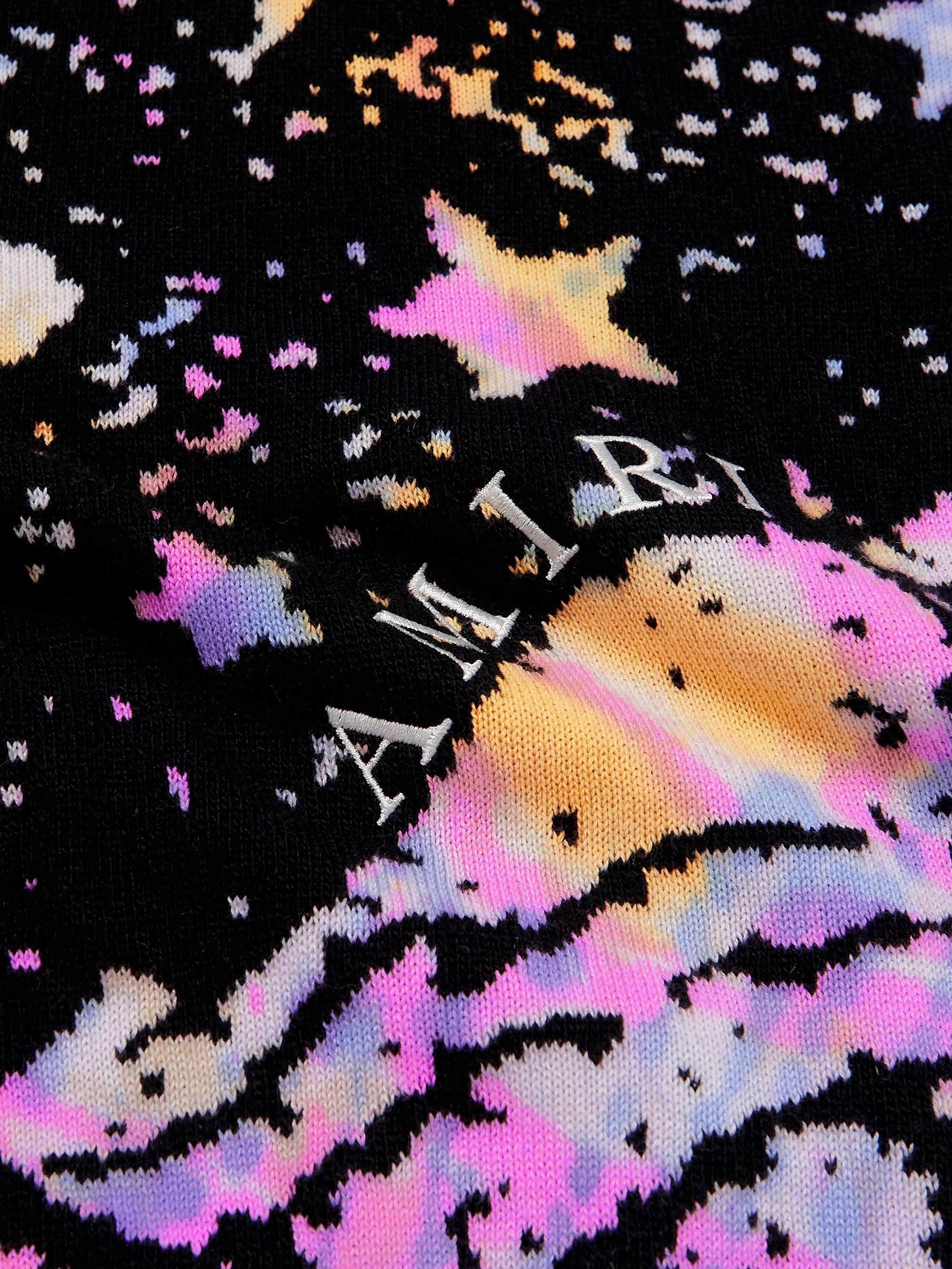 AMIRI Tie-Dyed Intarsia Cashmere Sweater