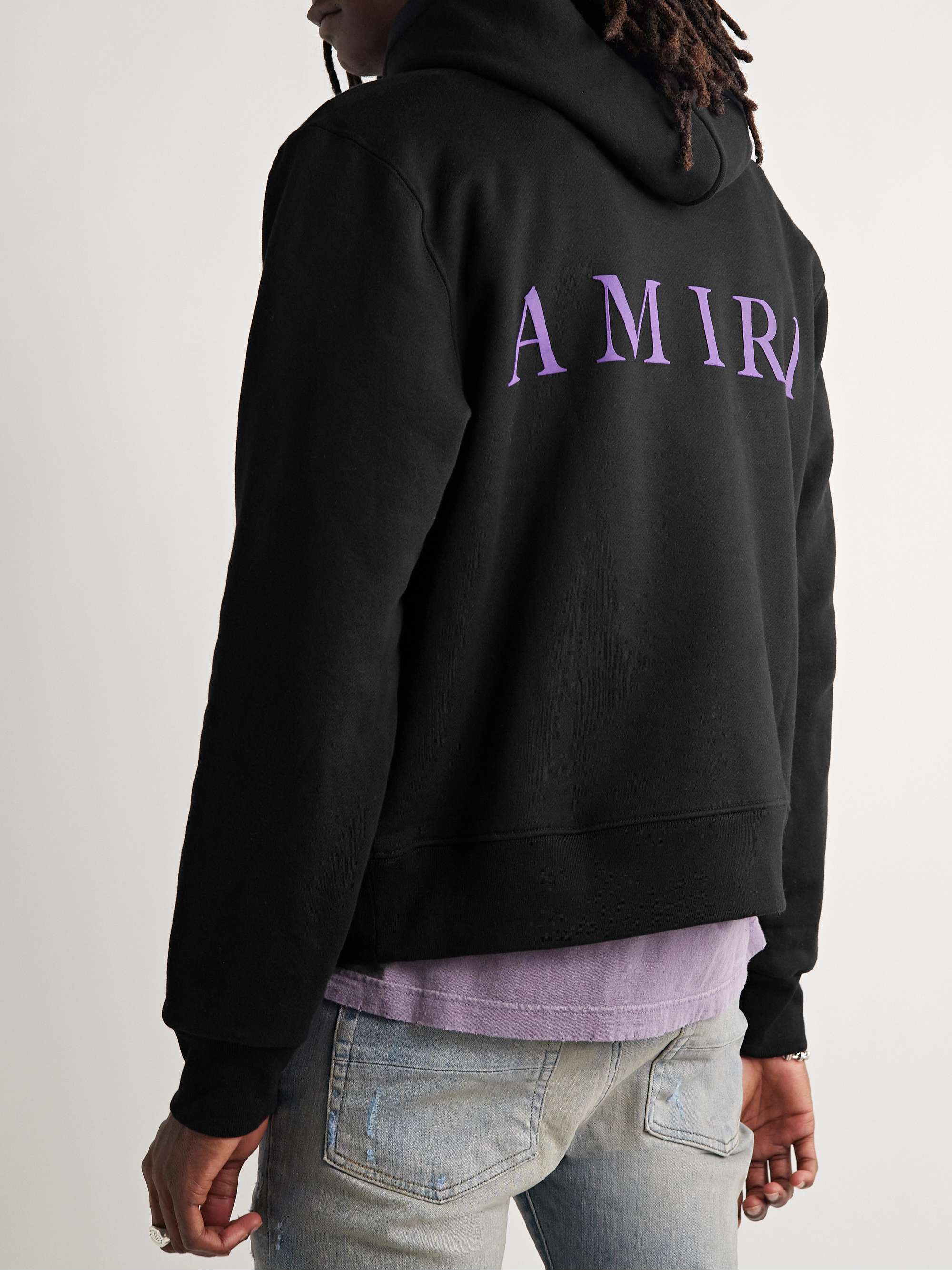 AMIRI Logo-Print Cotton-Jersey Hoodie