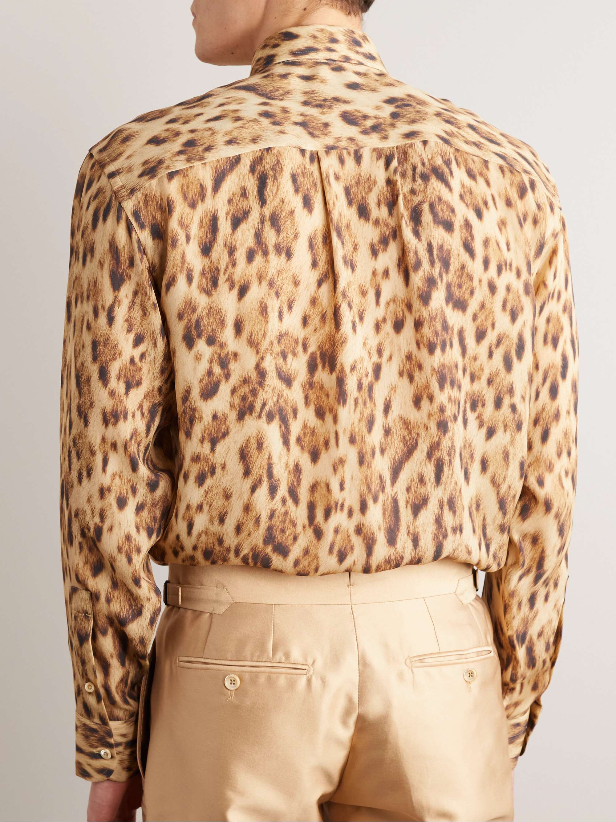 TOM FORD Cheetah-Print Silk Shirt