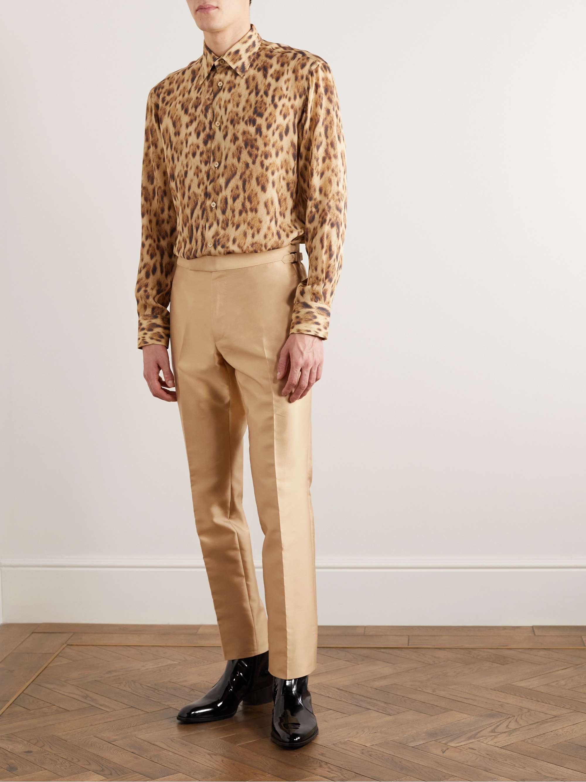 TOM FORD Cheetah-Print Silk Shirt