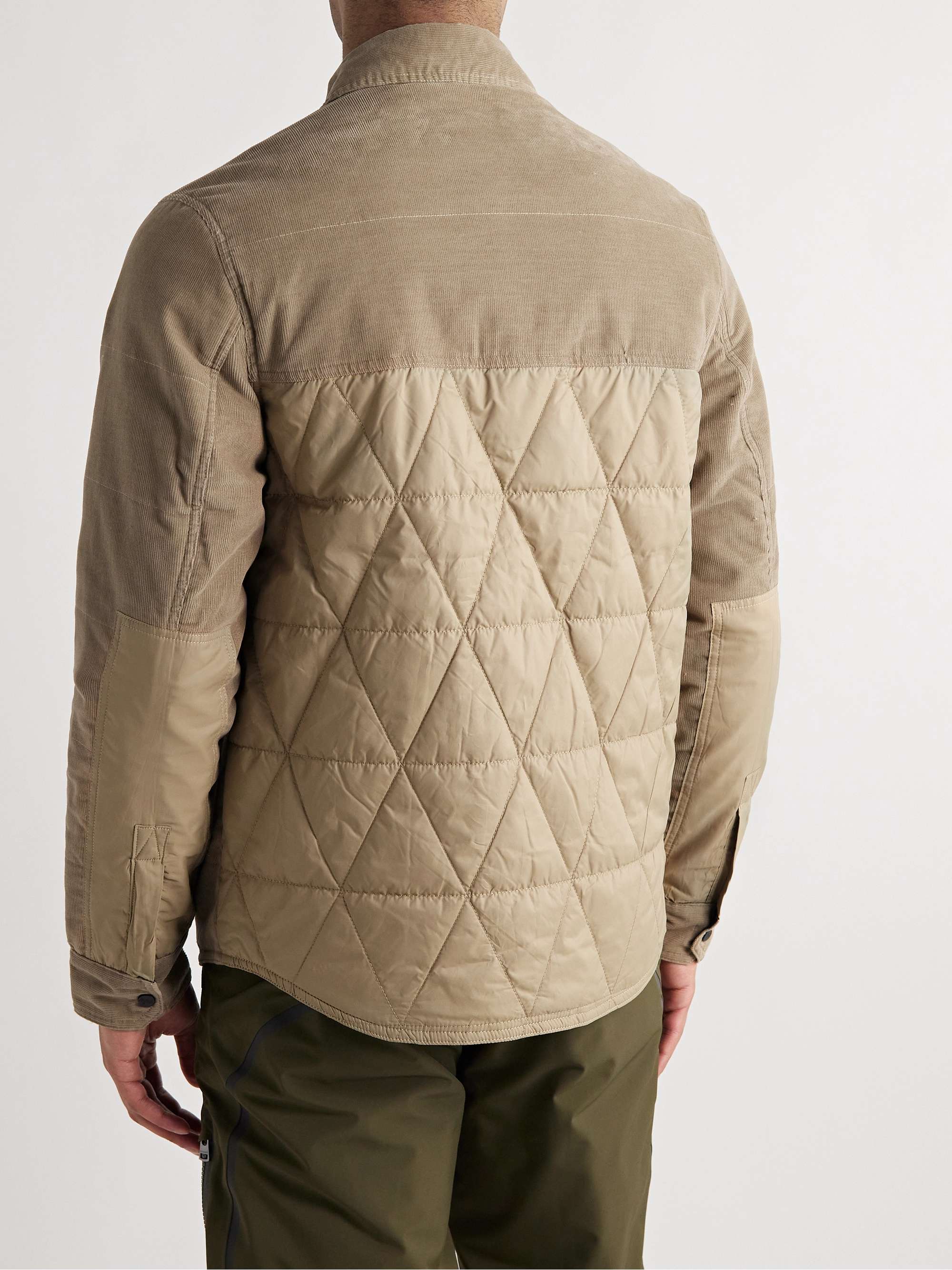 AZTECH MOUNTAIN Zaugg Panelled Cotton-Blend Corduroy and Quilted Ski Shirt