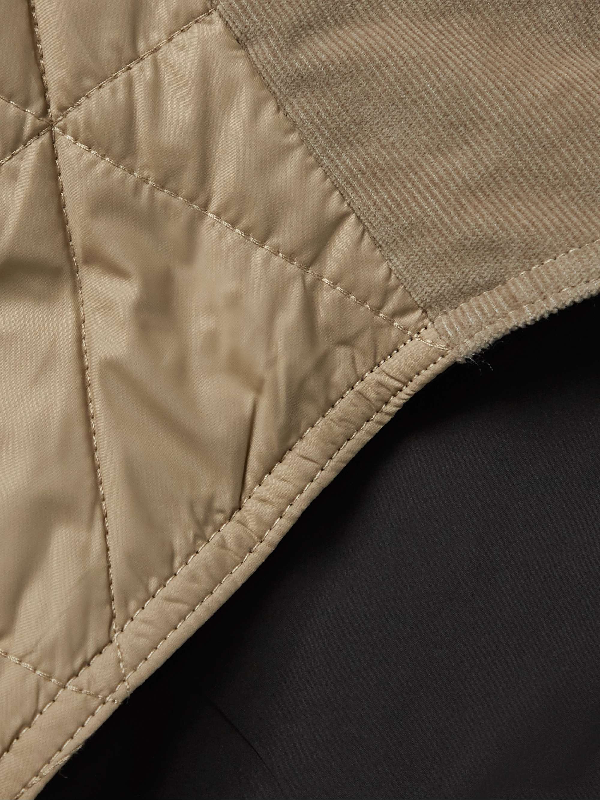 AZTECH MOUNTAIN Zaugg Panelled Cotton-Blend Corduroy and Quilted Ski Shirt