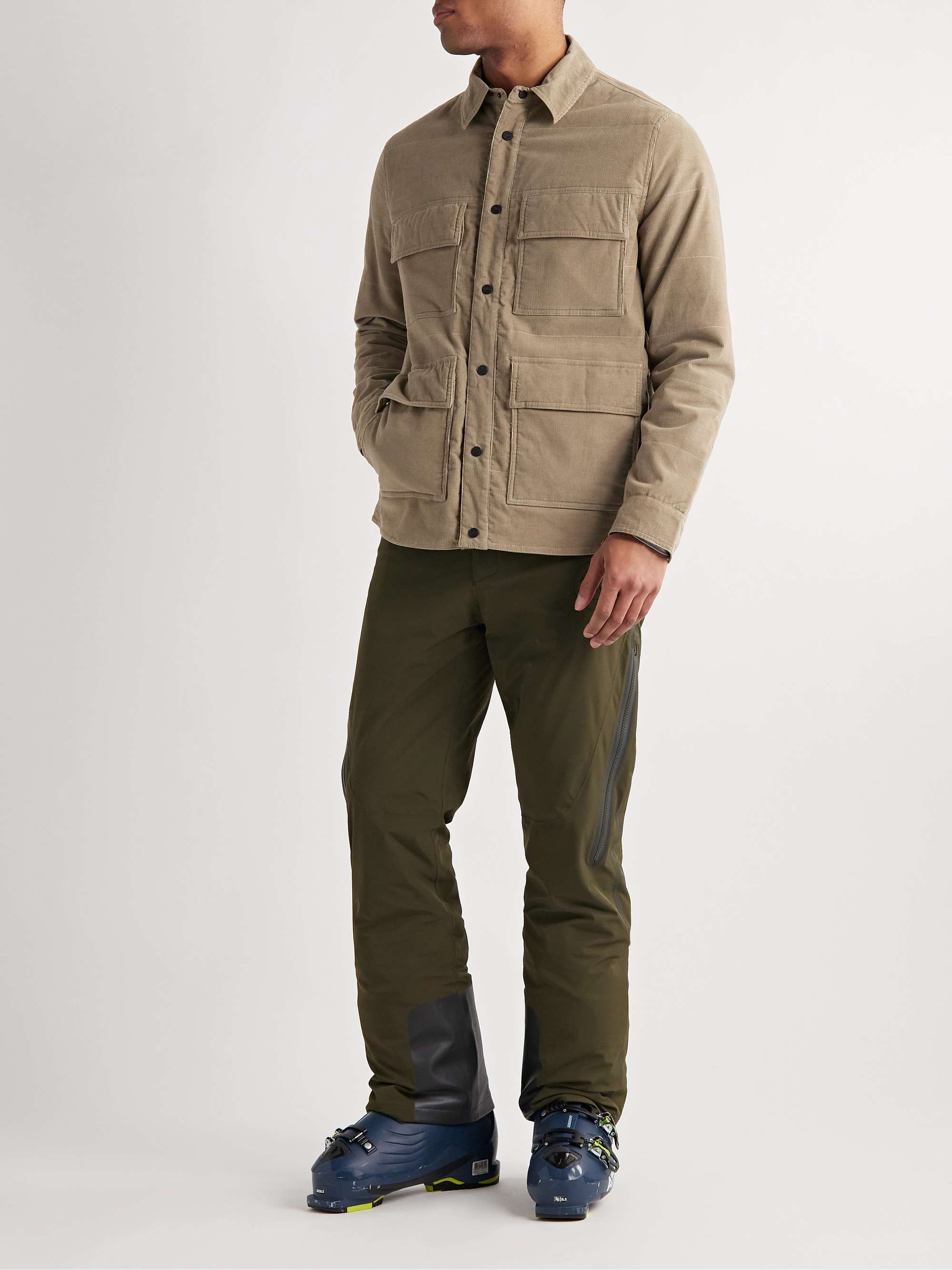 AZTECH MOUNTAIN Zaugg Panelled Cotton-Blend Corduroy and Quilted Ski Shirt