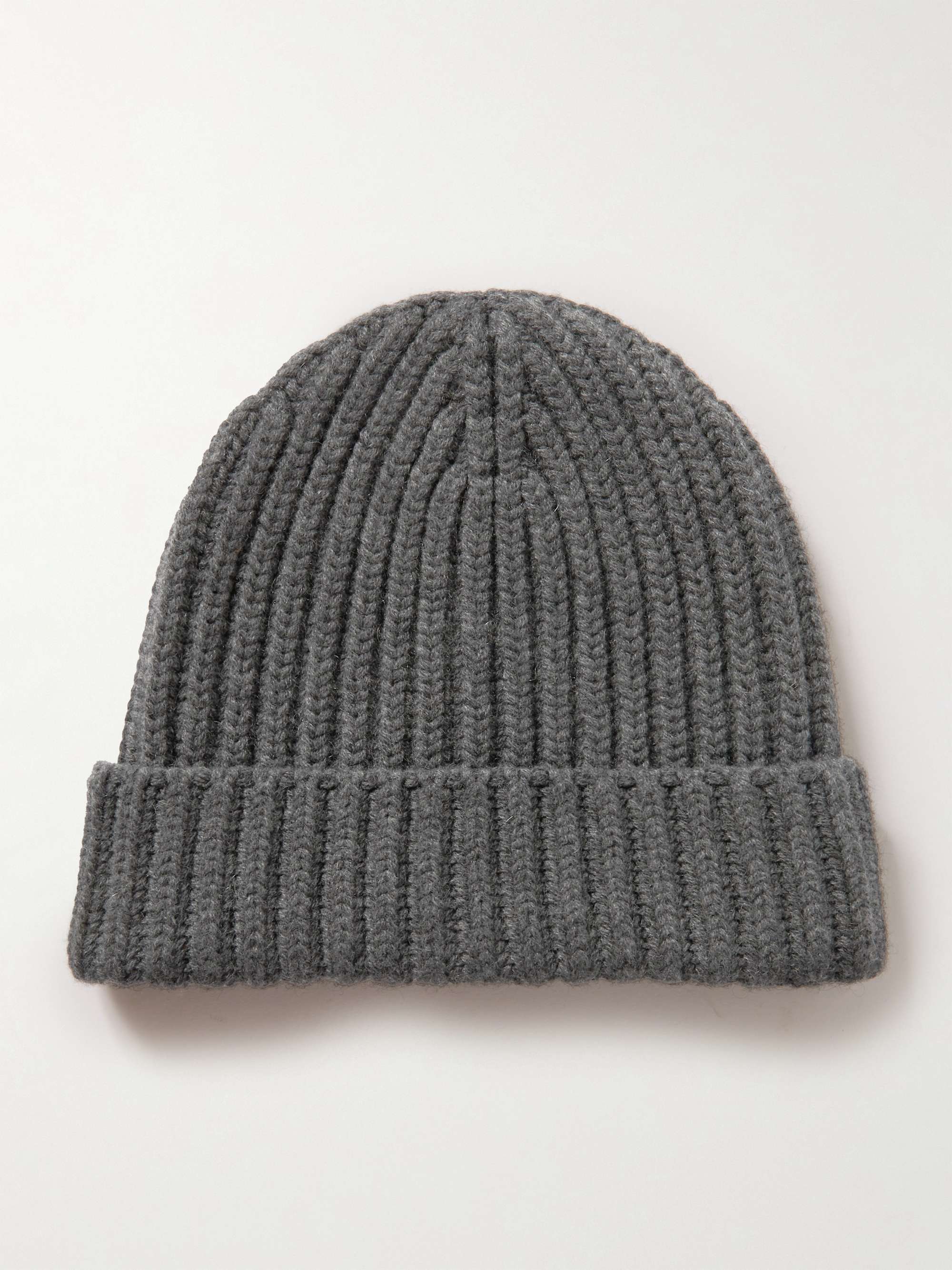 THE ROW Dibbo Ribbed Cashmere Beanie