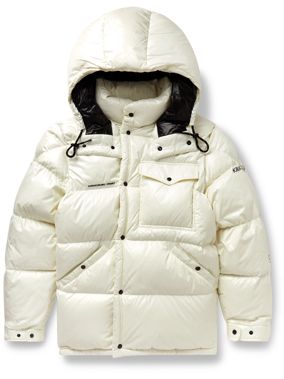 Moncler Genius 7 Moncler Frgmt Hiroshi Fujiwara Quilted Shell Hooded Down Jacket In White