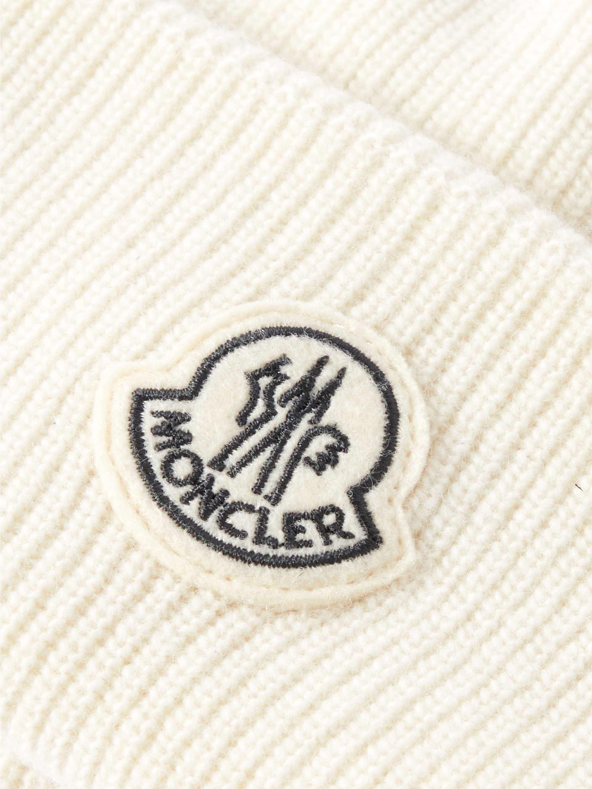 MONCLER GENIUS 7 Moncler FRGMT Hiroshi Fujiwara Logo-Appliquéd Ribbed Wool Beanie