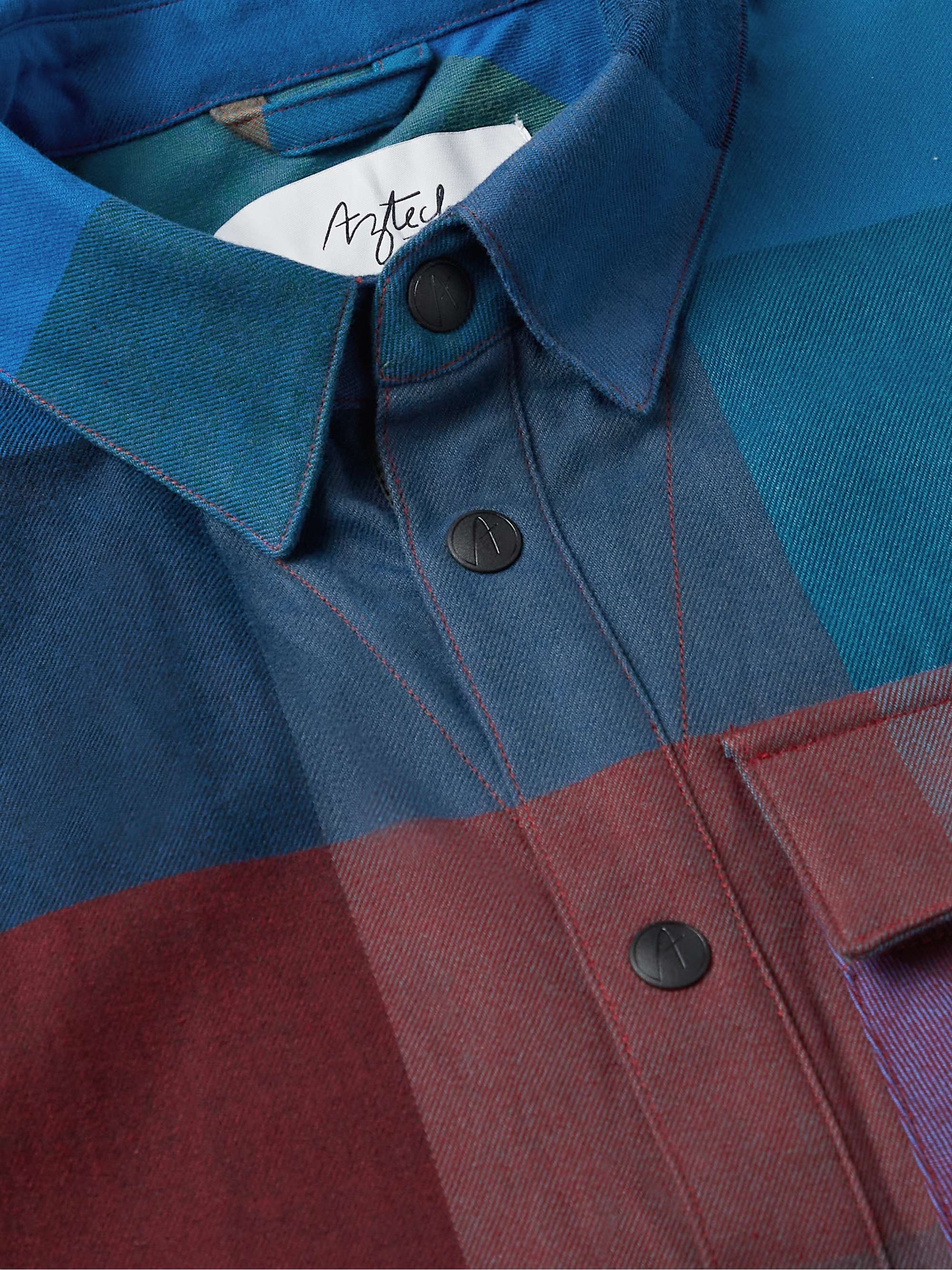 AZTECH MOUNTAIN Loge Peak Shell-Panelled Checked Brushed-Cotton Ski Overshirt