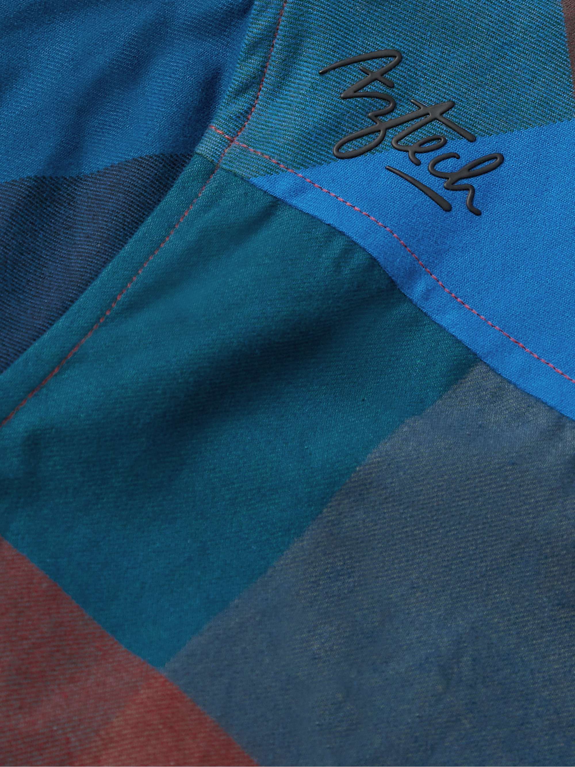 AZTECH MOUNTAIN Loge Peak Shell-Panelled Checked Brushed-Cotton Ski Overshirt