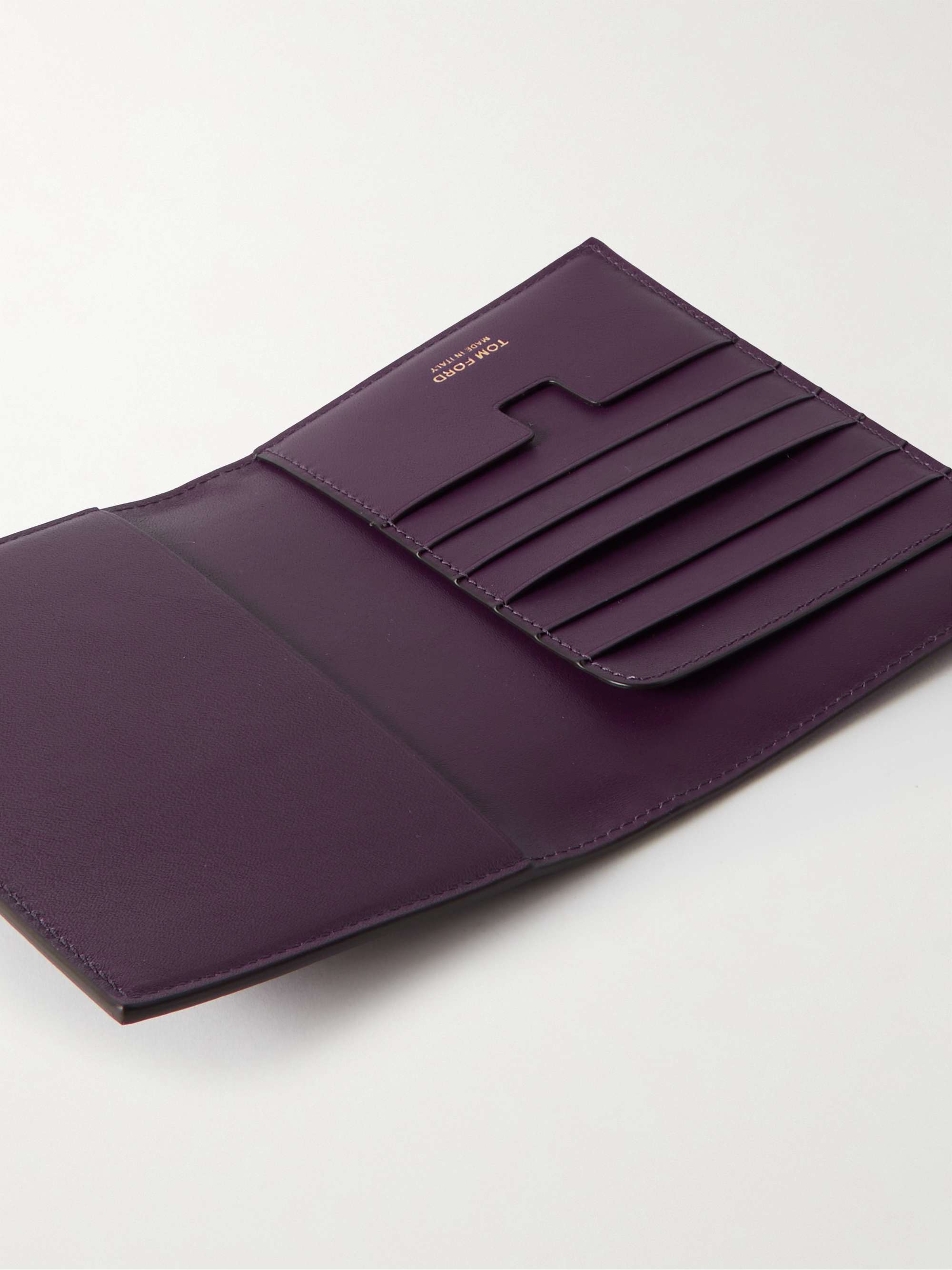 TOM FORD Croc-Effect Leather Passport Cover