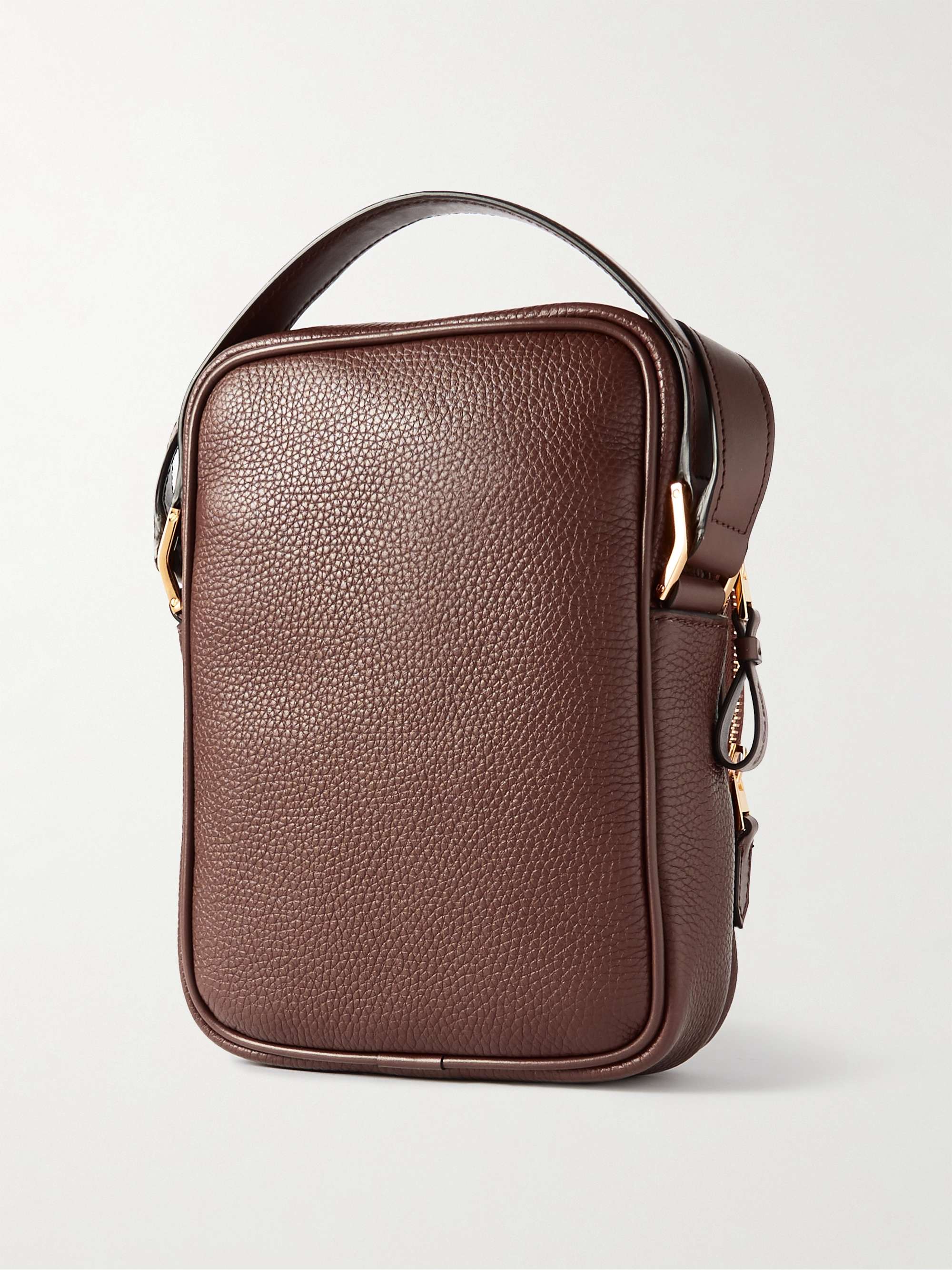 TOM FORD Full-Grain Leather Messenger Bag