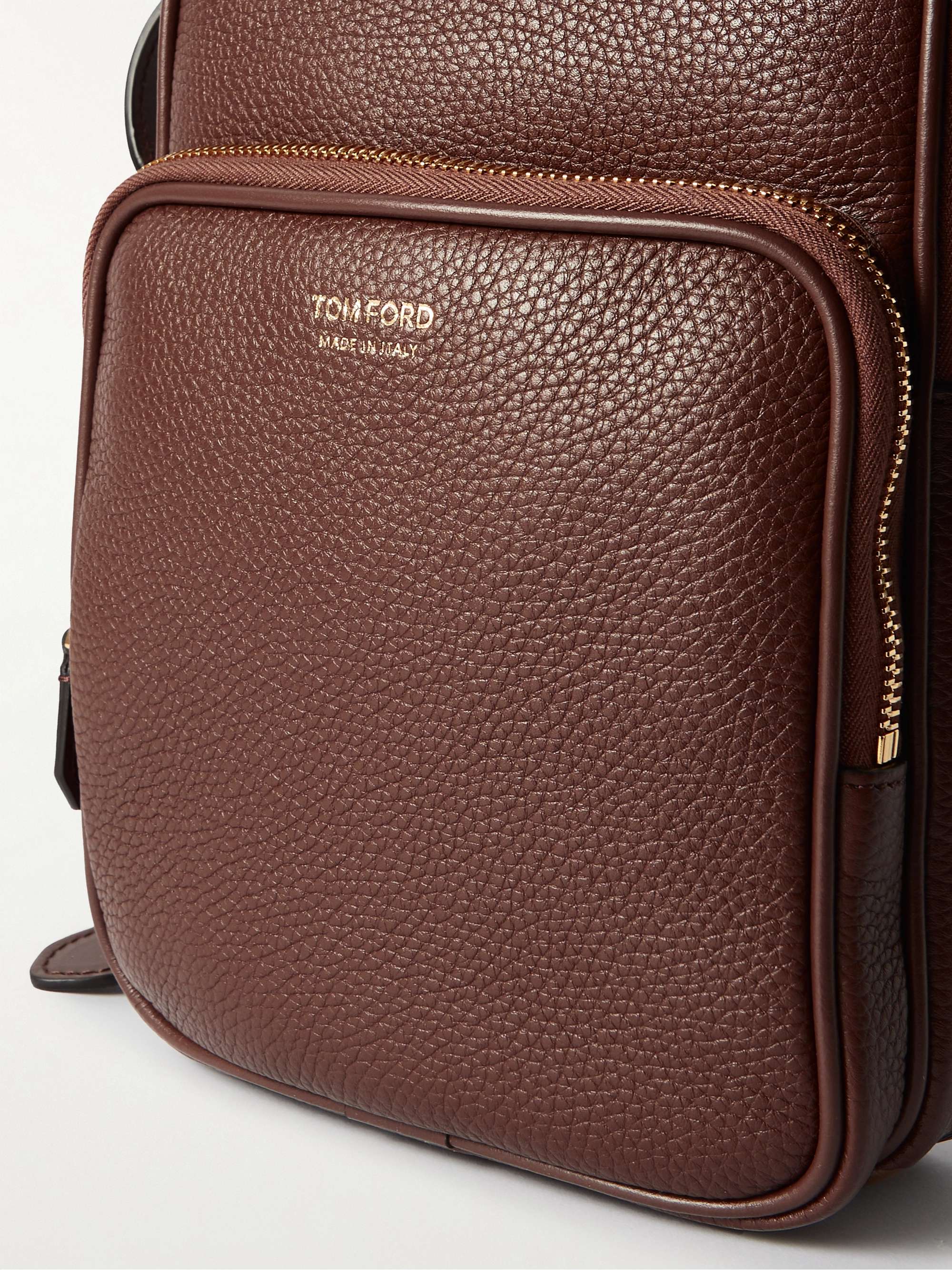 TOM FORD Full-Grain Leather Messenger Bag