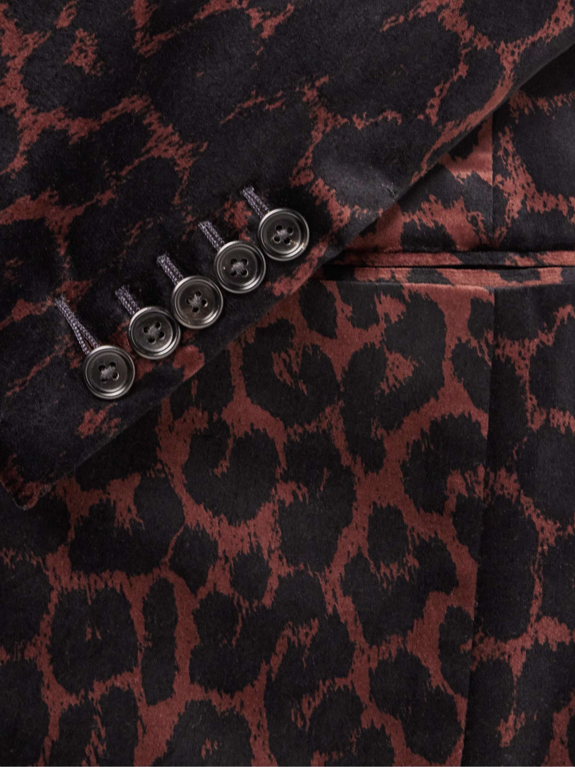 TOM FORD Slim-Fit Leopard-Print Cotton-Velvet Tuxedo Jacket