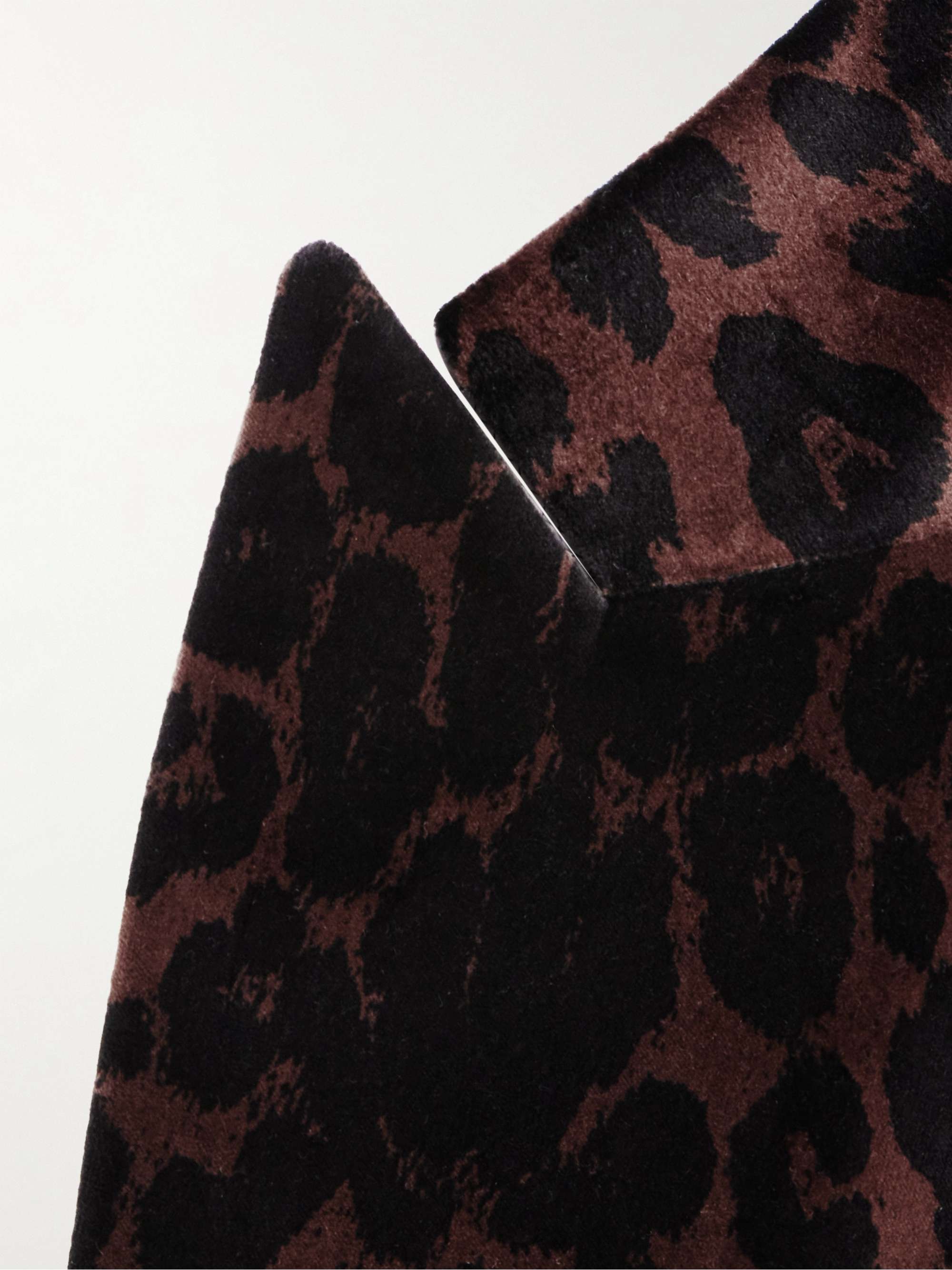 TOM FORD Slim-Fit Leopard-Print Cotton-Velvet Tuxedo Jacket