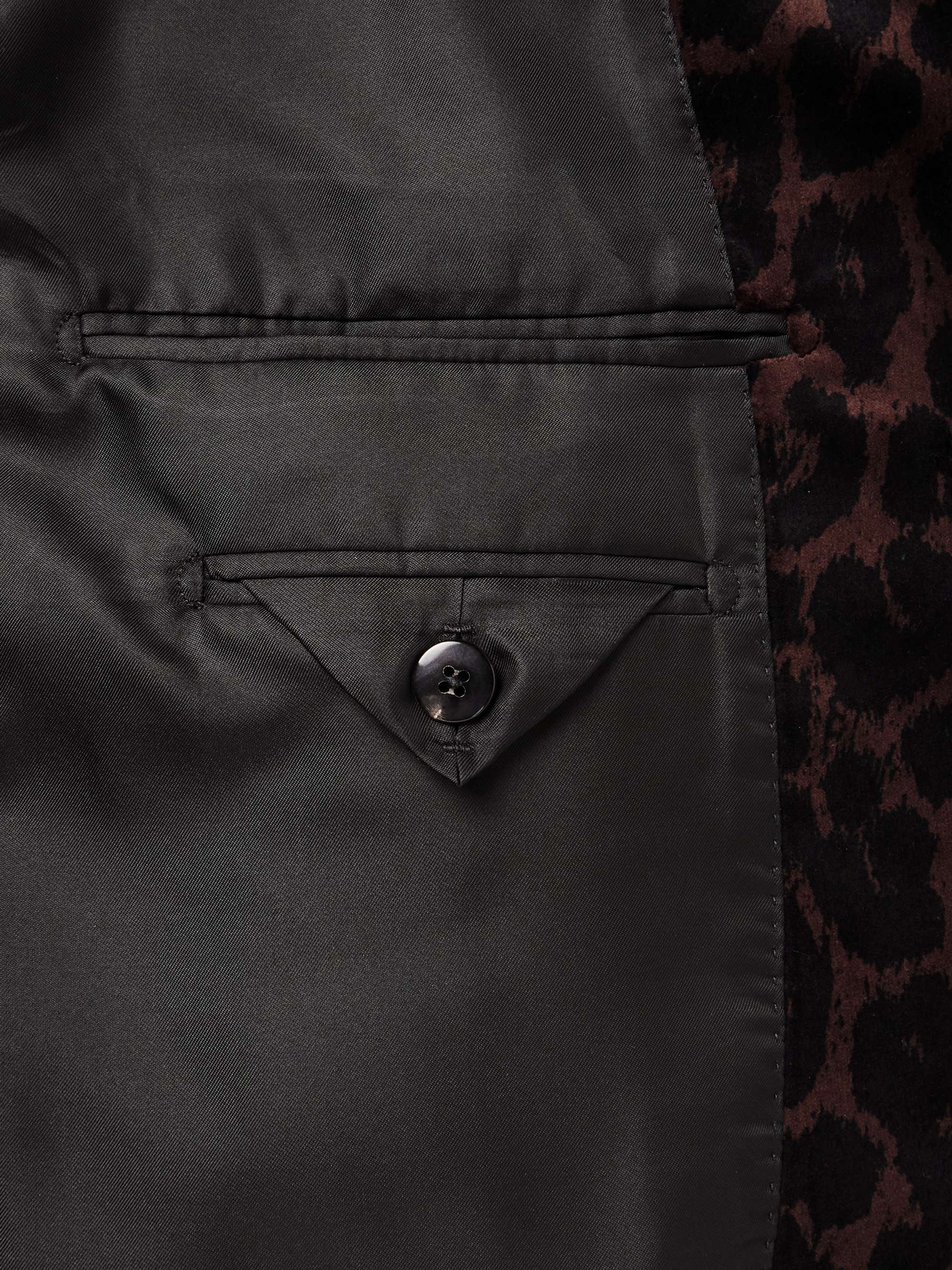 TOM FORD Slim-Fit Leopard-Print Cotton-Velvet Tuxedo Jacket