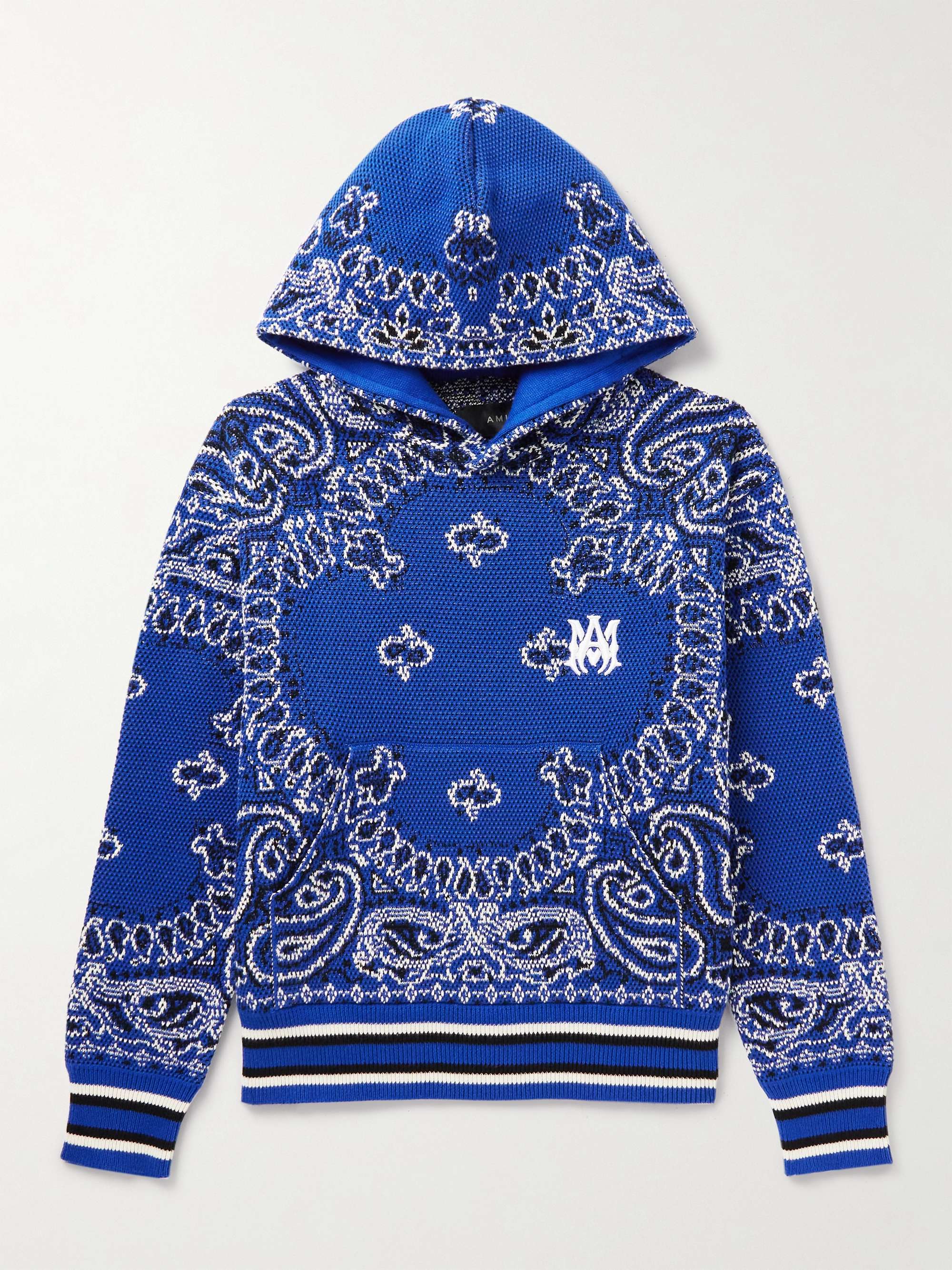 AMIRI KIDS Bandana-Jacquard Cotton Hoodie for Men