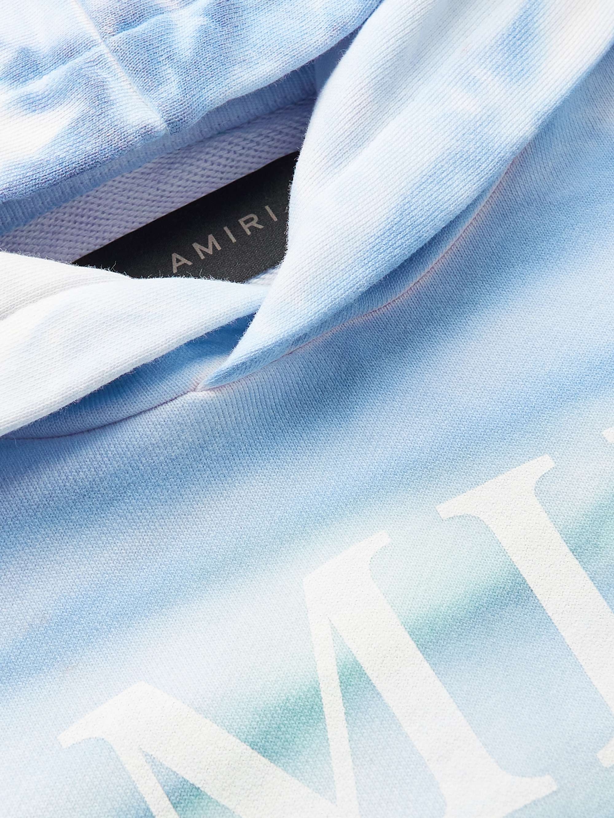 AMIRI KIDS Logo-Print Tie-Dyed Cotton-Jersey Hoodie