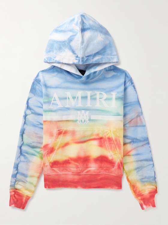 mrporter.com | Logo-Print Tie-Dyed Cotton-Jersey Hoodie