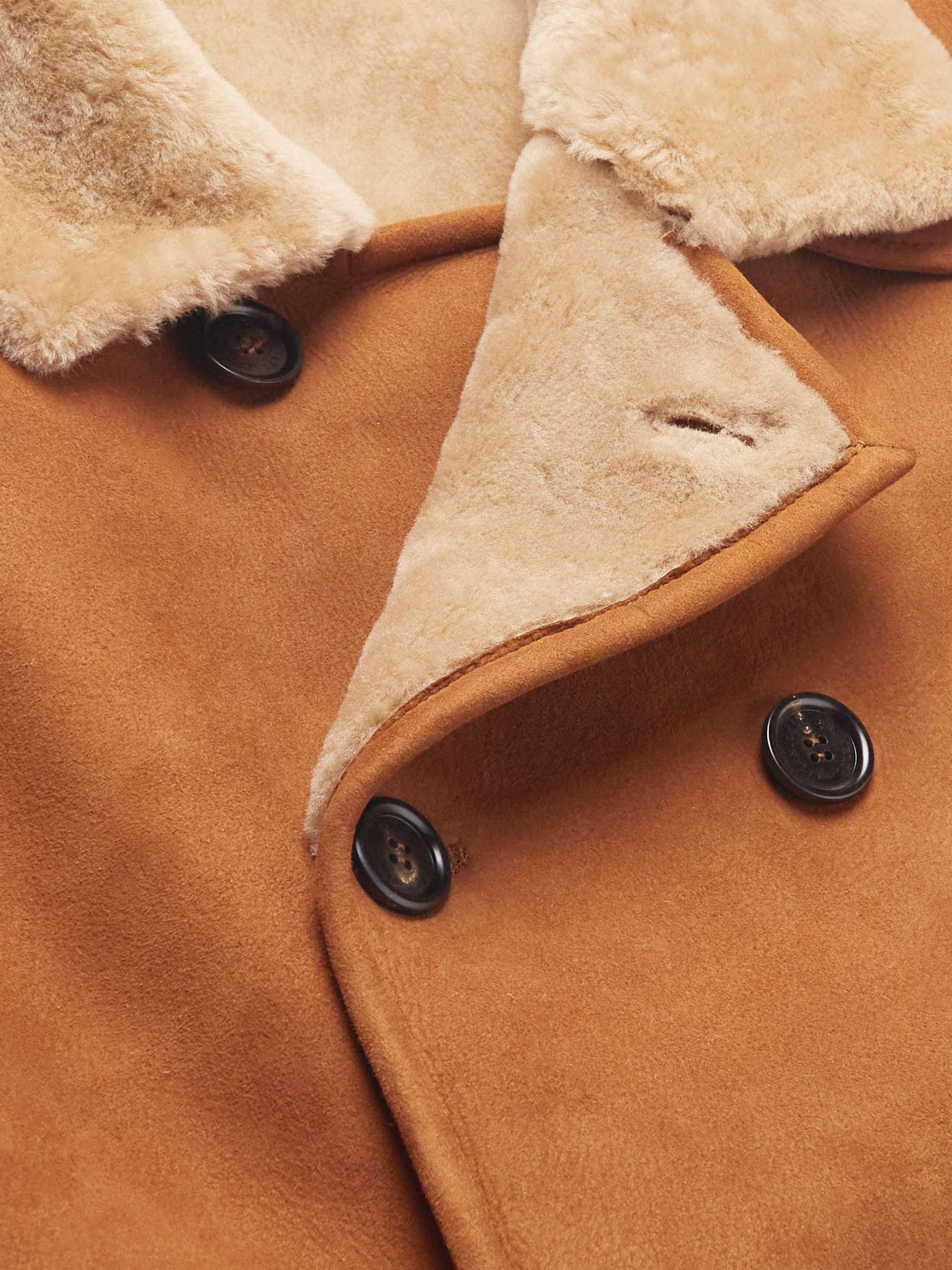 BRUNELLO CUCINELLI Double-Breasted Shearling Coat