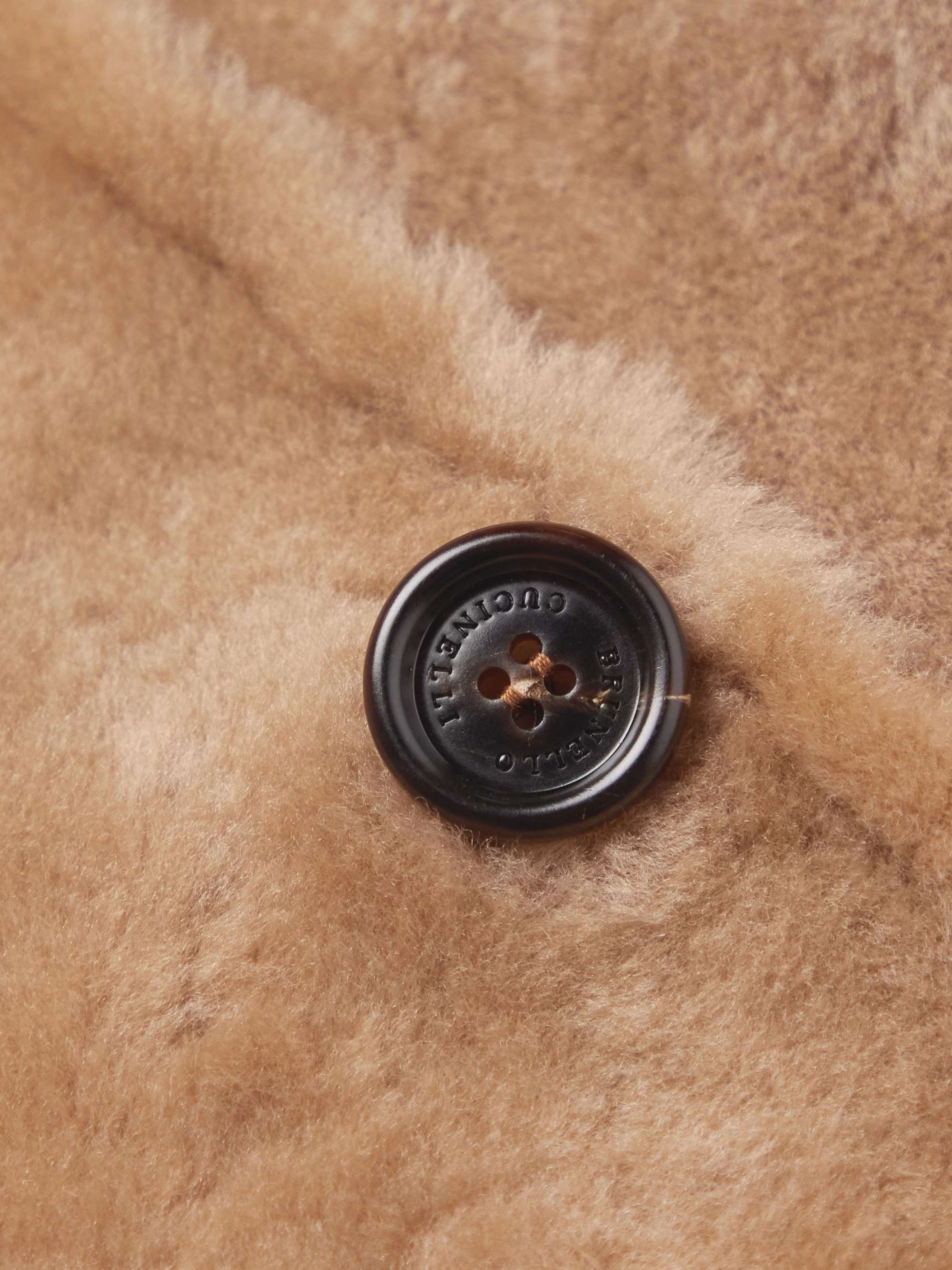 BRUNELLO CUCINELLI Double-Breasted Shearling Coat